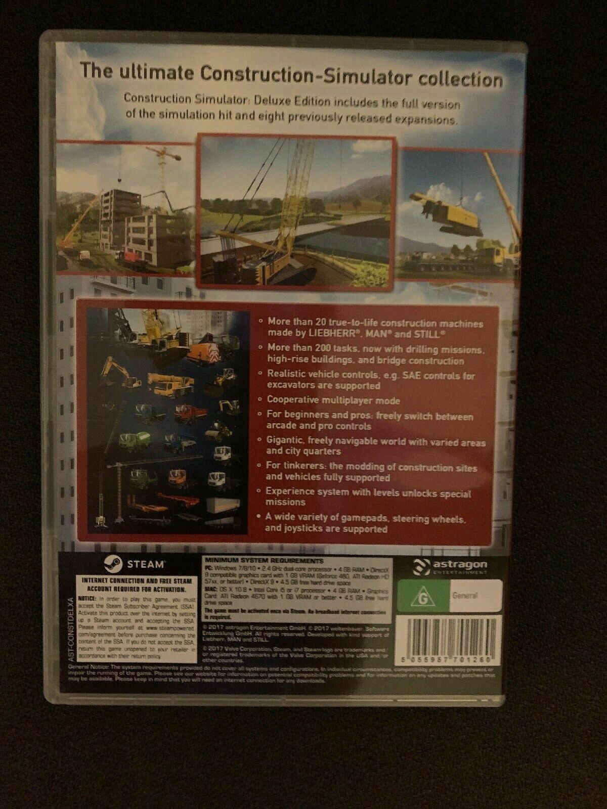 *Brand New With Steam Key* Contruction Simulator Deluxe Edition PC MAC (2017)