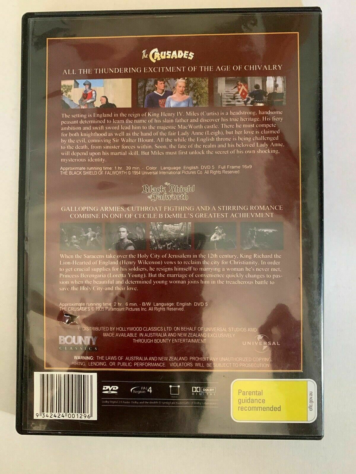 The Black Shield of Falworth (1954) / The Crusades (1935) - Double Pack