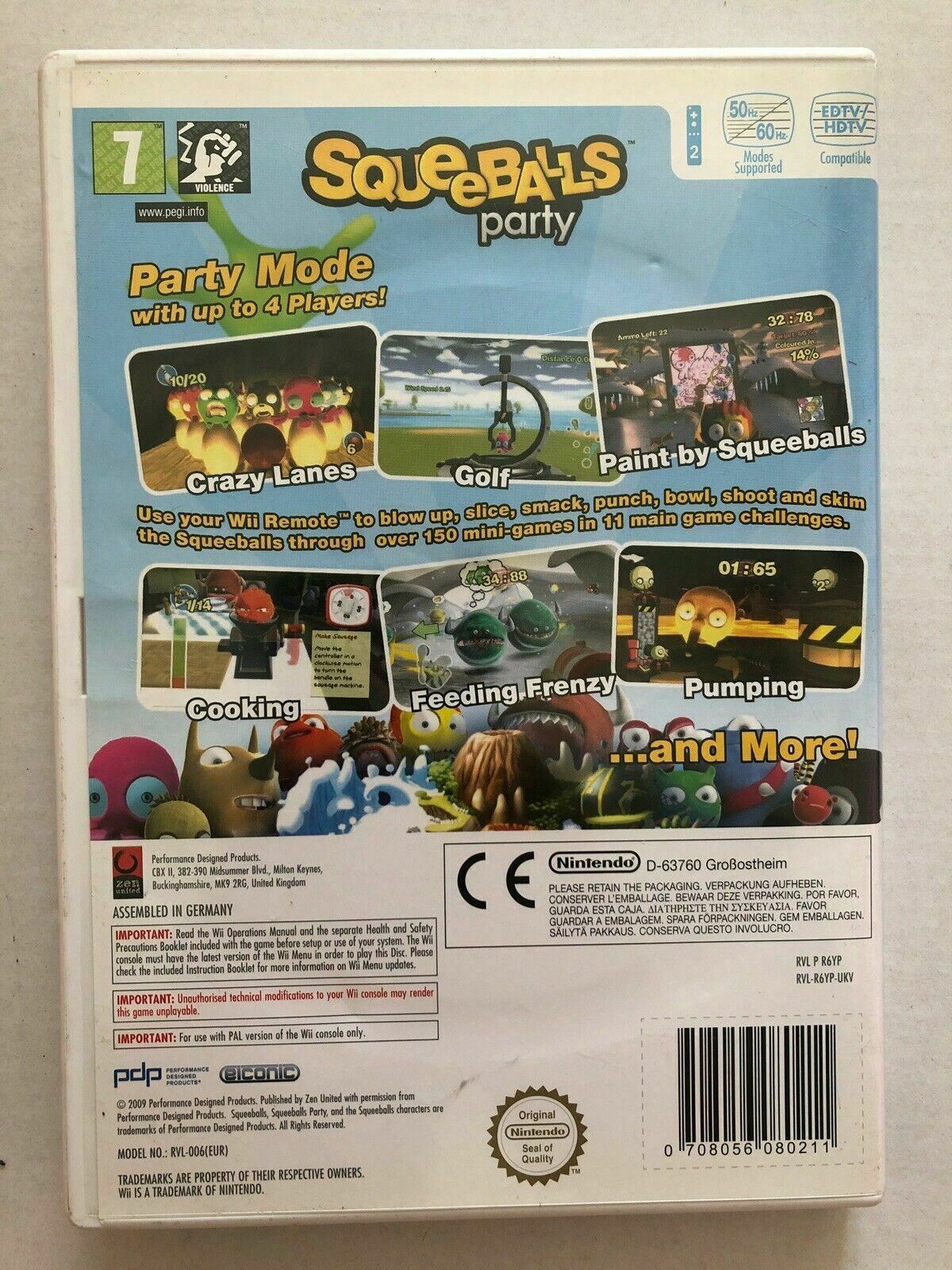 Squeeballs Party (Nintendo Wii, 2009) 150+ Mini Games