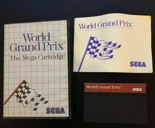 Sega Master System - WORLD GRAND PRIX THE MEGA CARTRIDGE With Manual