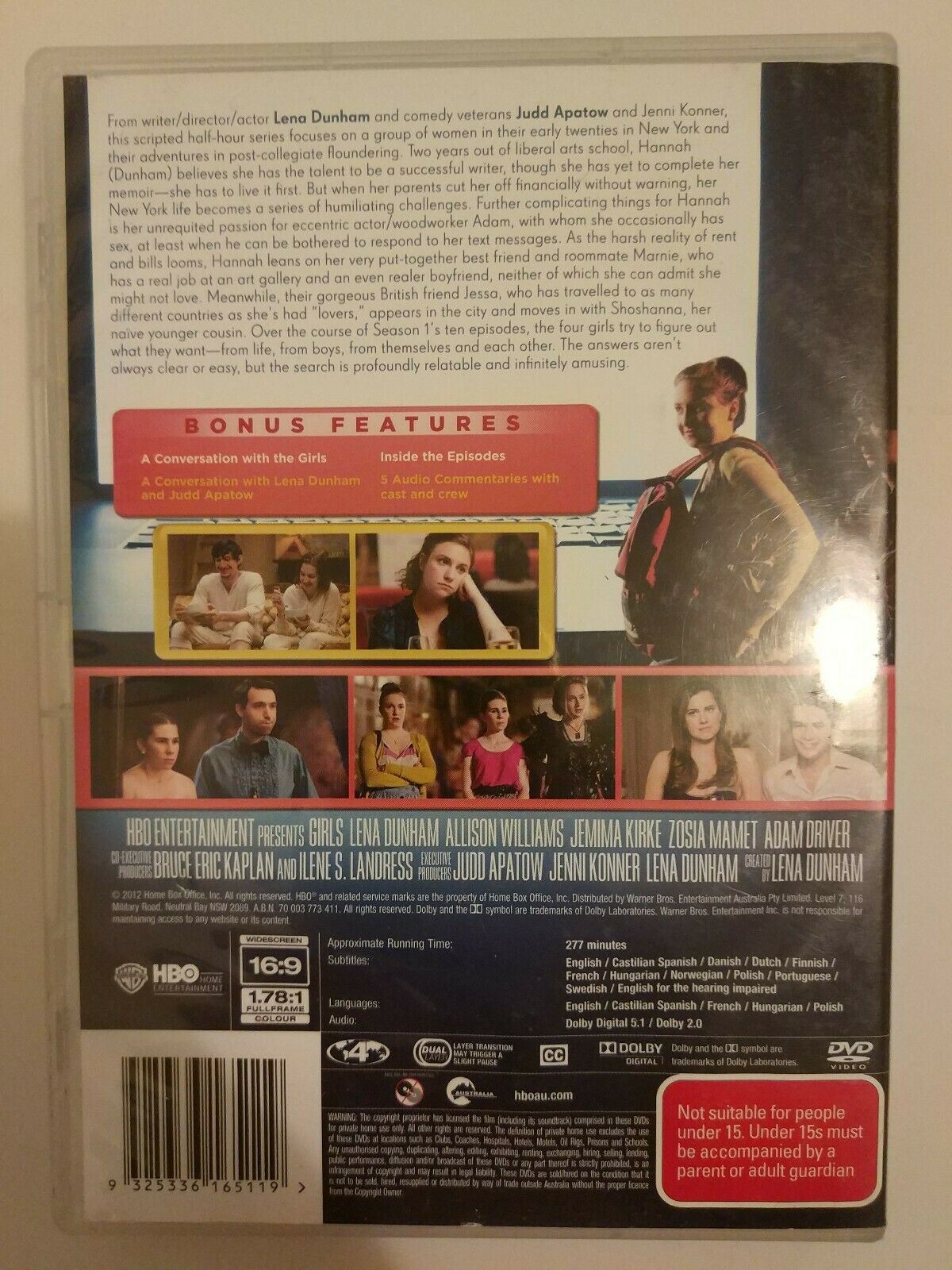 Girls : Season 1 (DVD, 2012, 2-Disc Set)