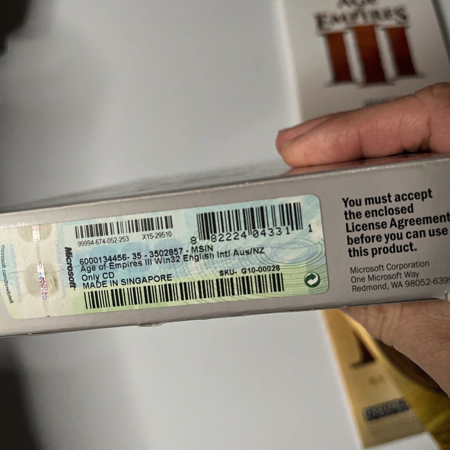 Age of empires III 3 game (Complete) PC windows 3 Disc set With product key