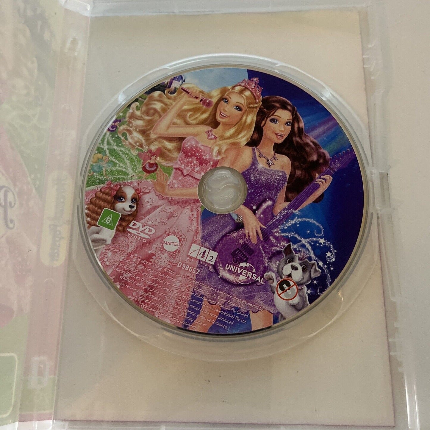 Barbie - The Princess & The Popstar (DVD, 2012) Region 4 &2