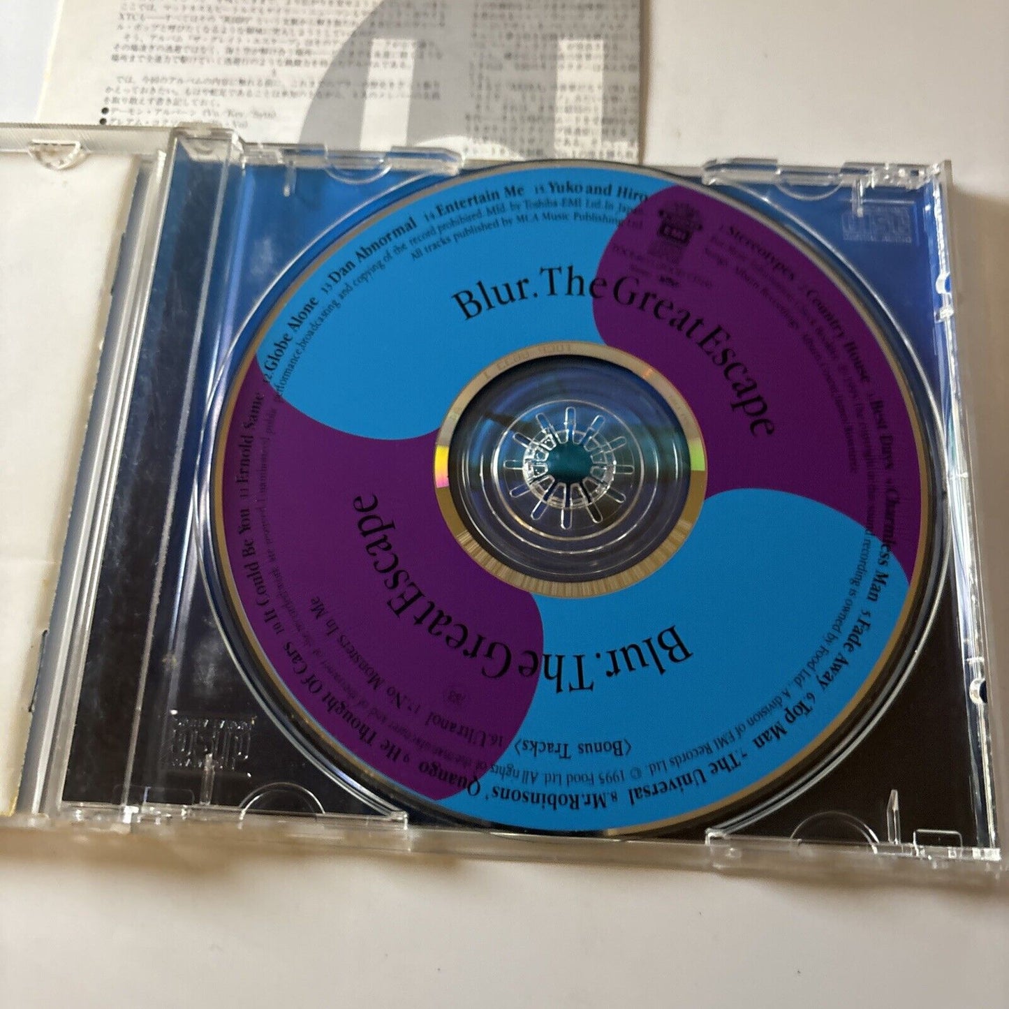 Blur - The Great Escape (CD, 1995) Japan Tocp-8633
