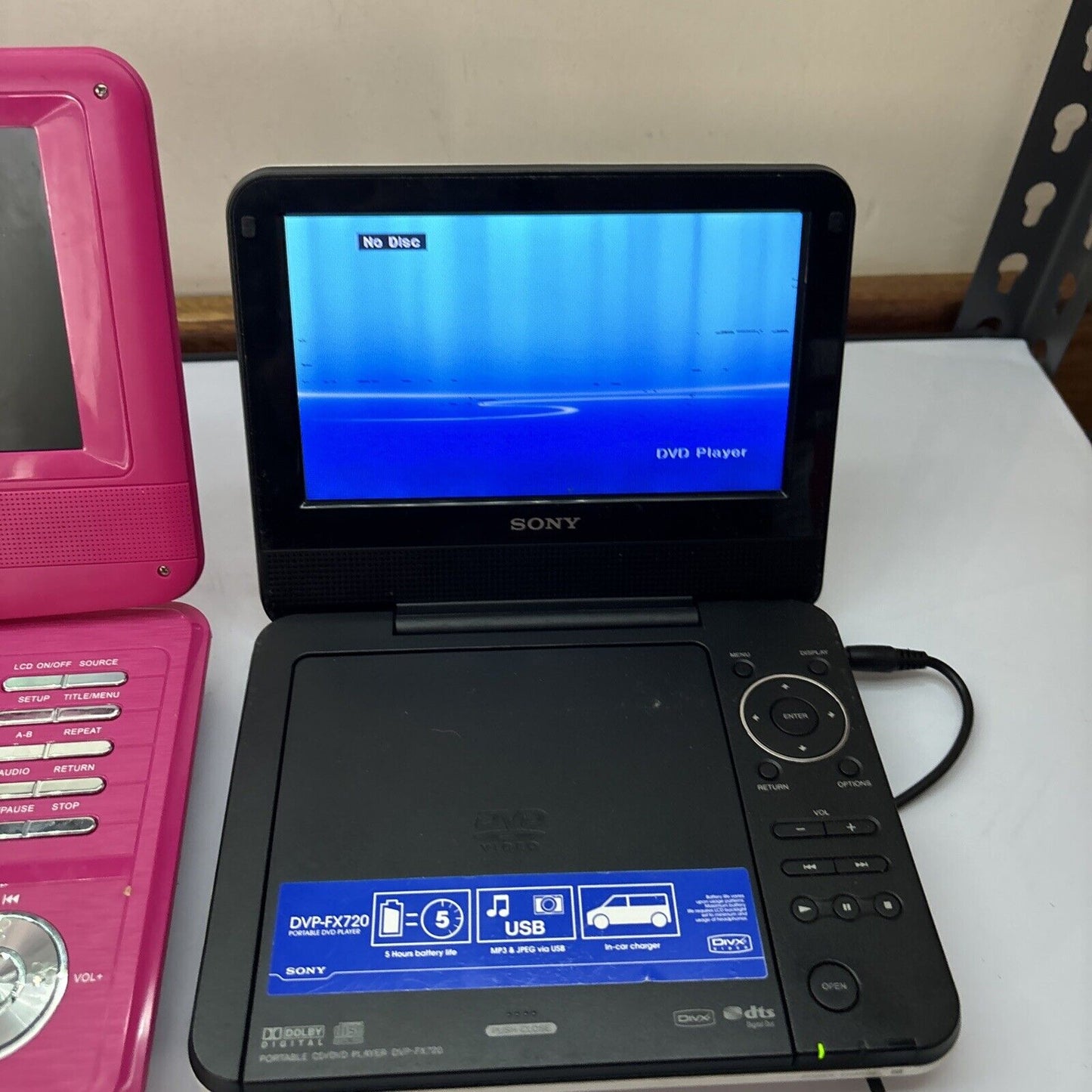 Sony & Audiosonic Portable DVD Player *Not Working - For Parts Or Repair*