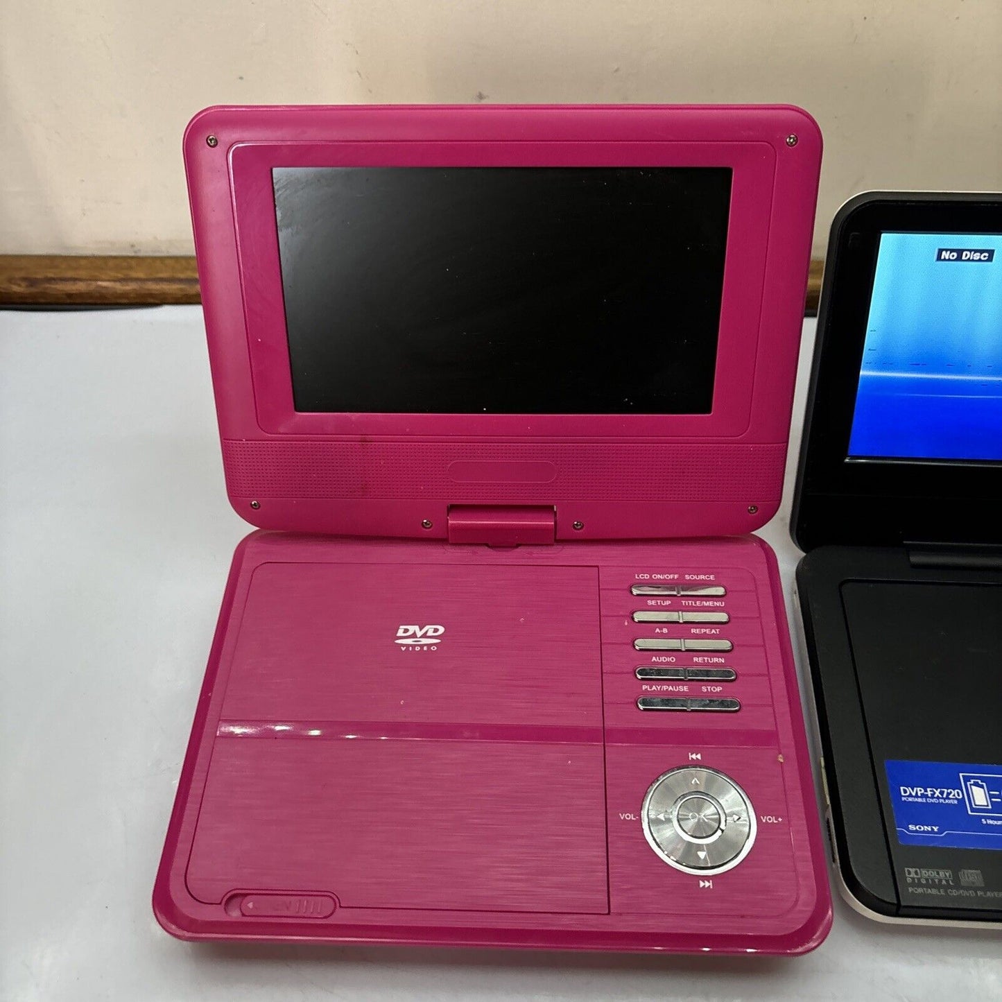 Sony & Audiosonic Portable DVD Player *Not Working - For Parts Or Repair*