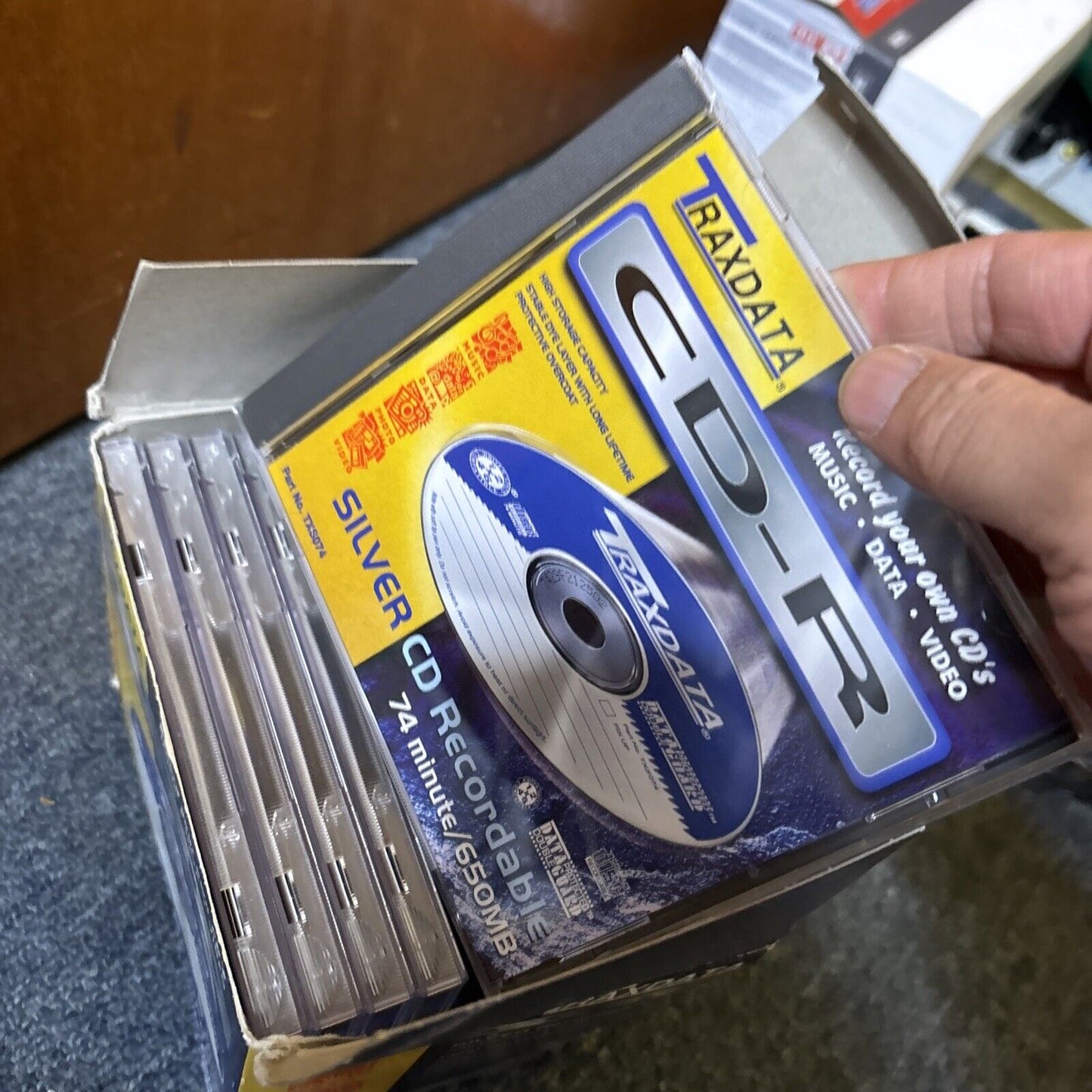 Traxdata 10x CD-R Silver Blank Cd Recordable 74 Minute 650mb *New*