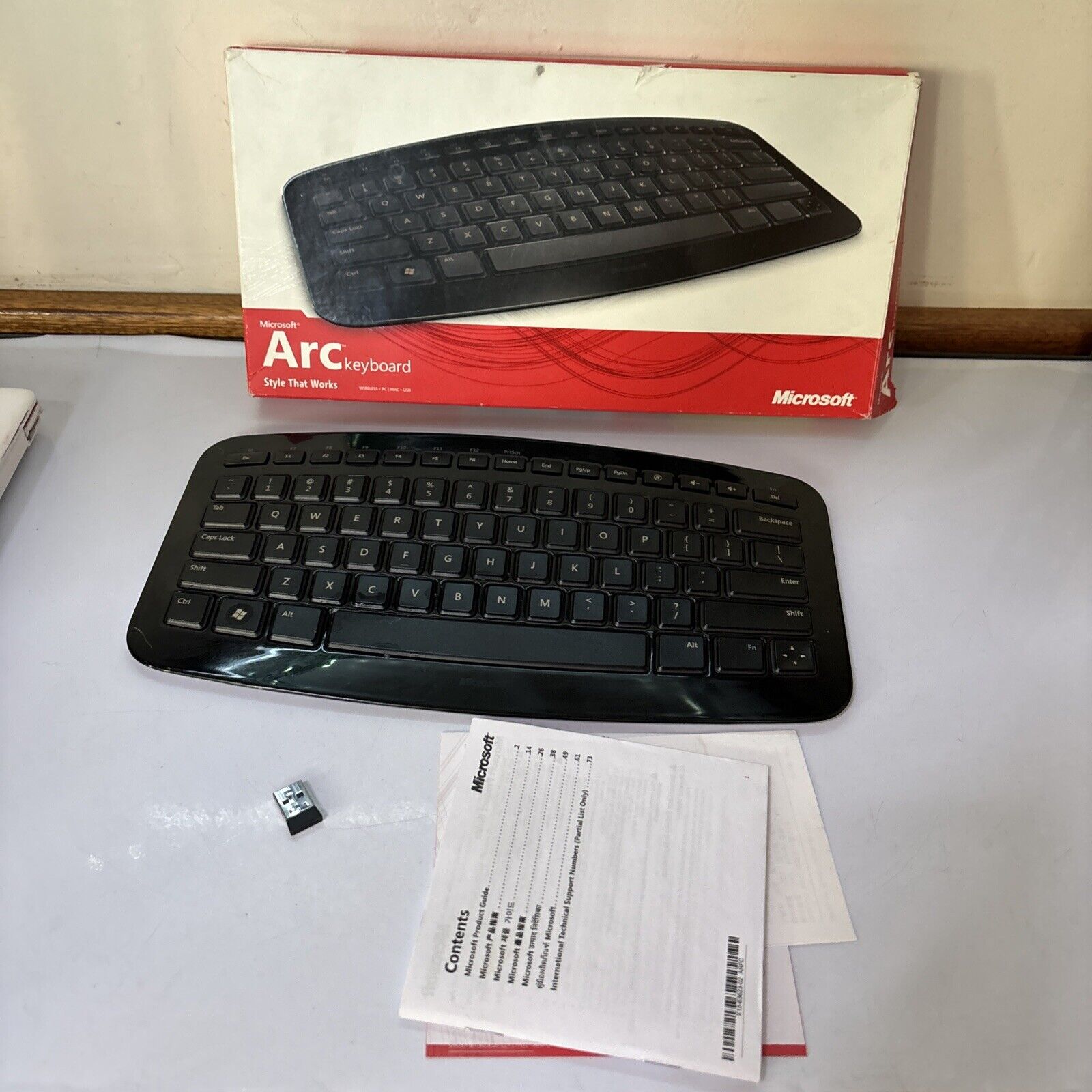 Microsoft Arc Wireless Keyboard J5D00018 Retro Unit