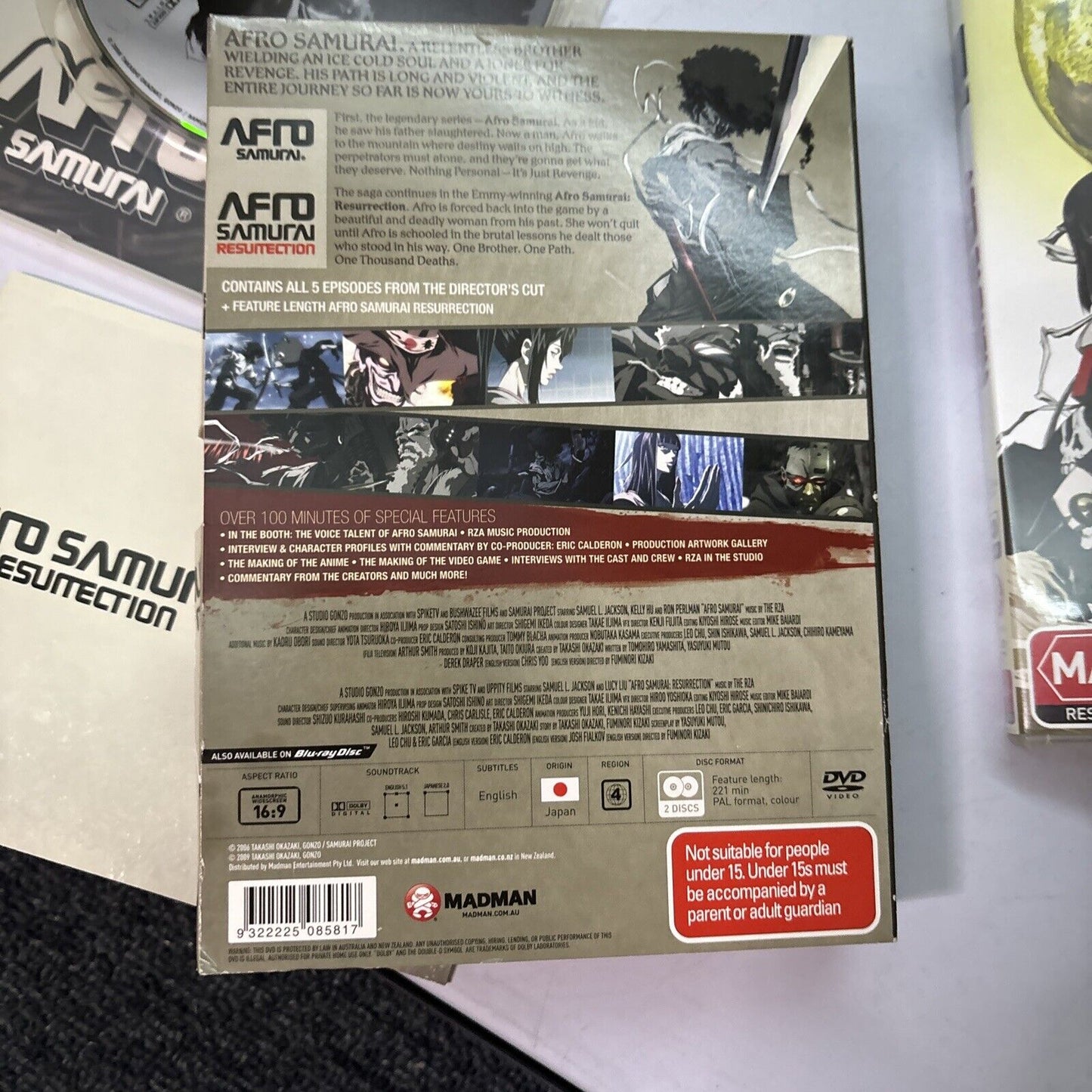 Afro Samurai - The Complete Murder Sessions (DVD, 2008, 3-Disc) Region 4