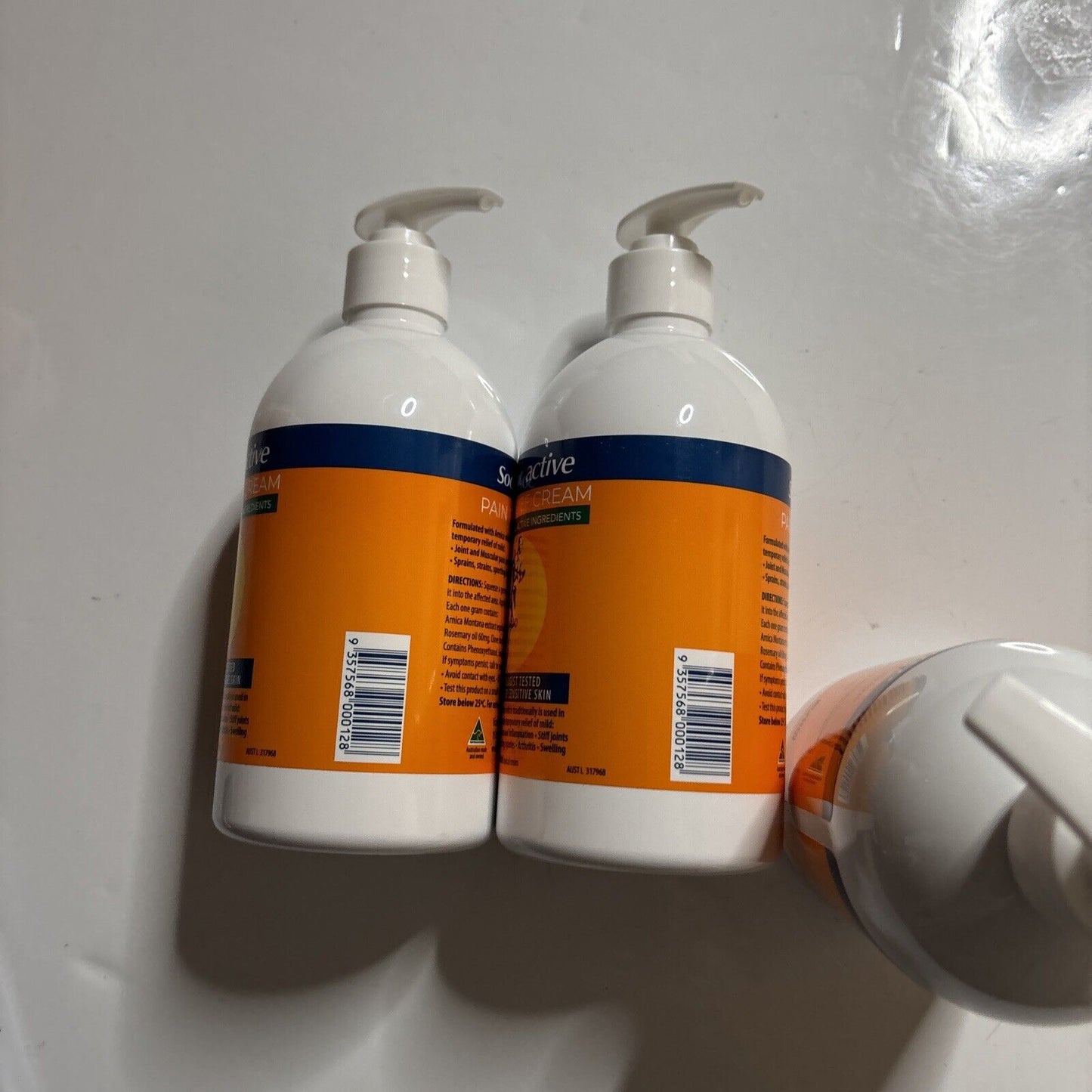 3x Soodox Active Pain Relief Cream - 100% Natural 500ml For Sensitive Skin.