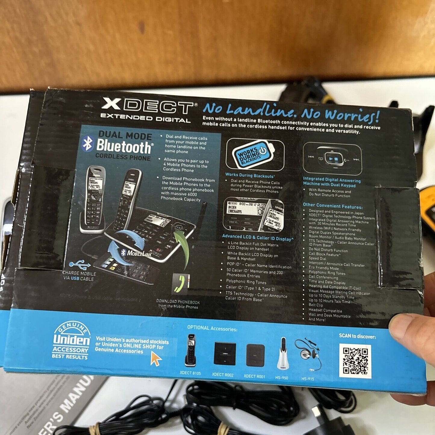 Uniden XDECT 8155 3x Handset & 1x Waterproof Handset Bluetooth Landline Phone