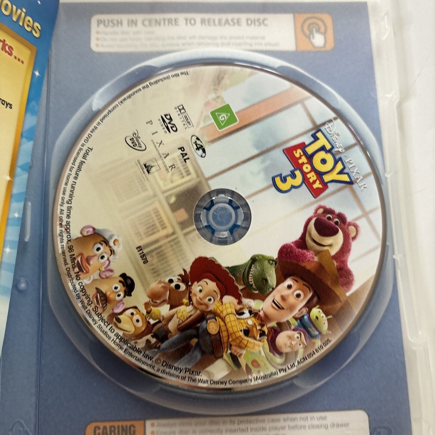 Toy Story 3 (DVD, 2010) Tim Allen, Tom Hanks Region 4