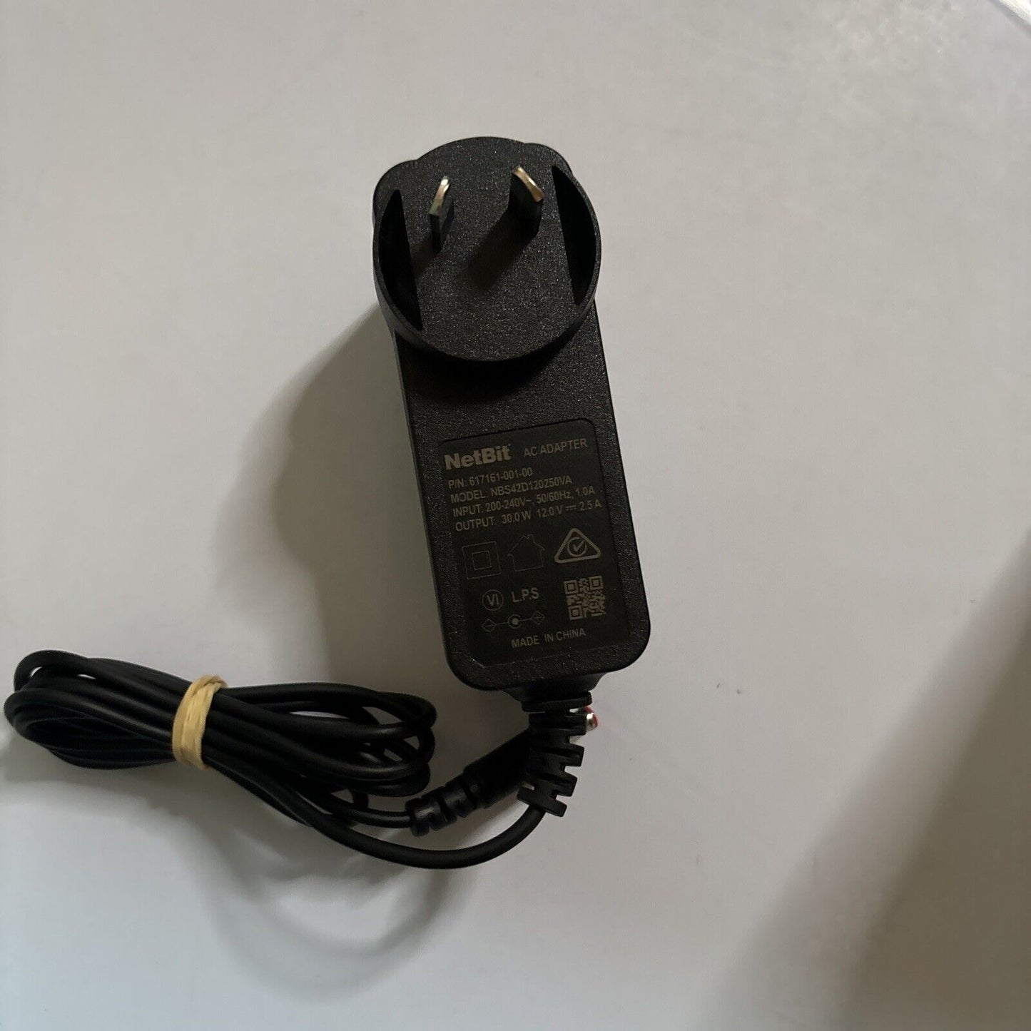 Netbit AC Adapter - Model:NBS42D120250VA -Input: 200~240, Output: 12V-2.5A - 30W