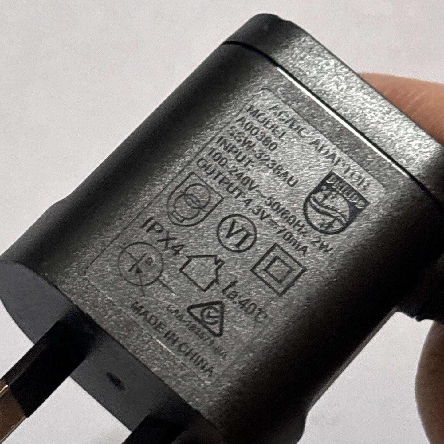 Philips AC Adapter A0038 4.3V 70mA For Shaver