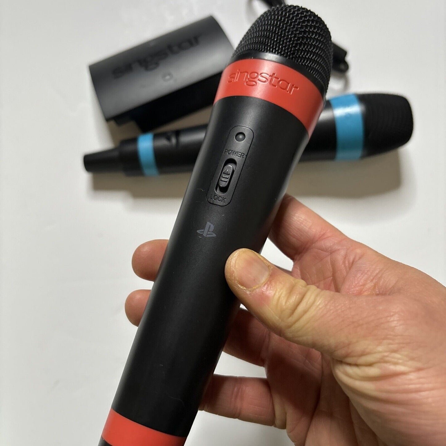 2x SingStar Wireless Microphone & Receiver For Sony Playstation 3 PS3