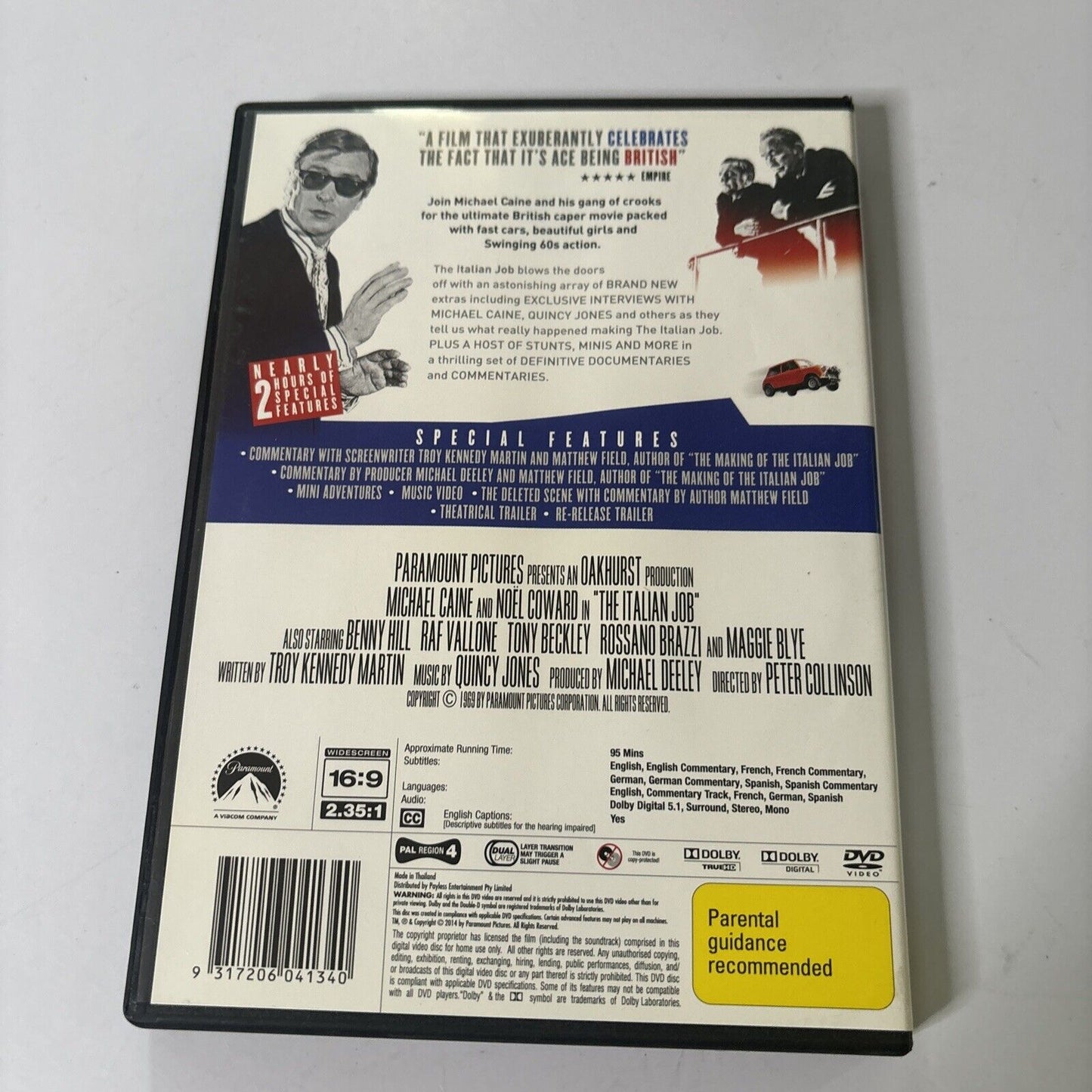 The Italian Job - Special Edition (DVD, 1969) Michael Caine NEW Region4