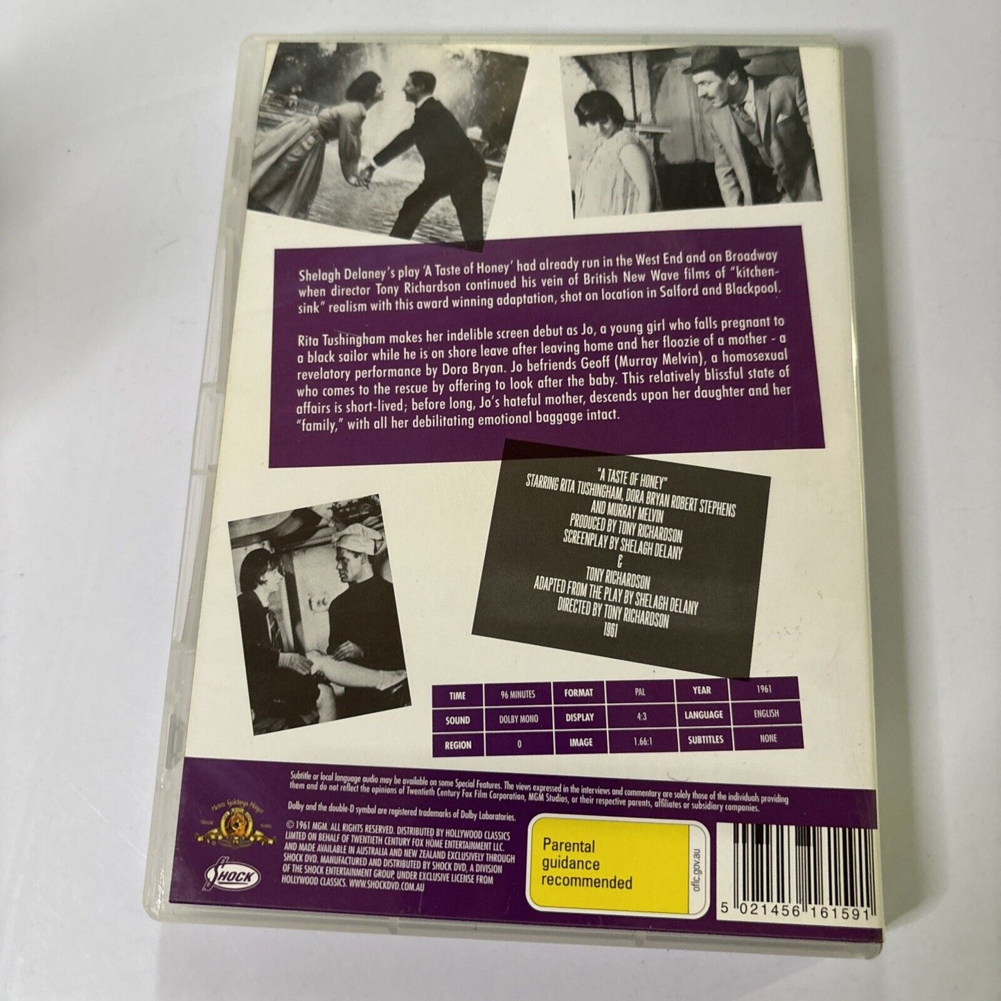 A Taste of Honey (DVD, 1961) Dora Bryan, Rita Tushingham NEW All Regions