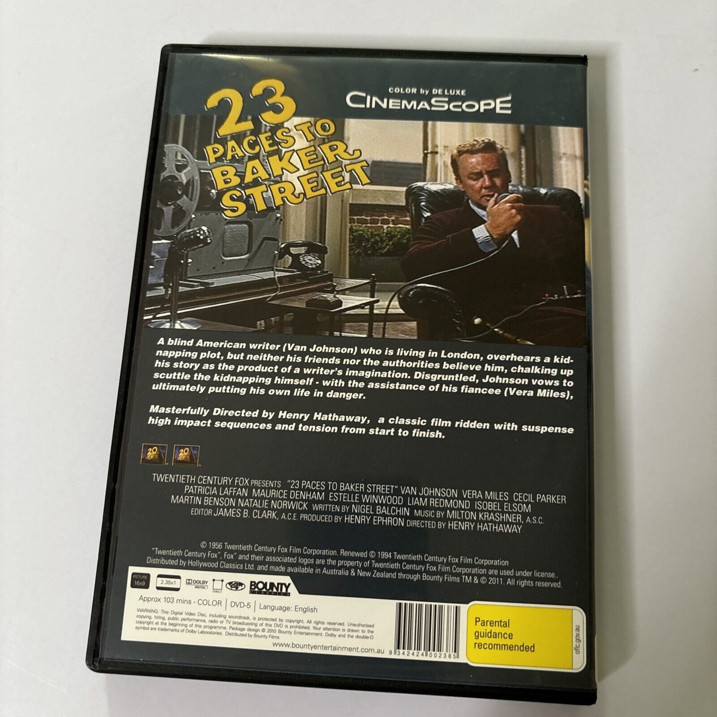 23 Paces to Baker Street (DVD, 1956) Van Johnson, Vera Miles NEW Region 4
