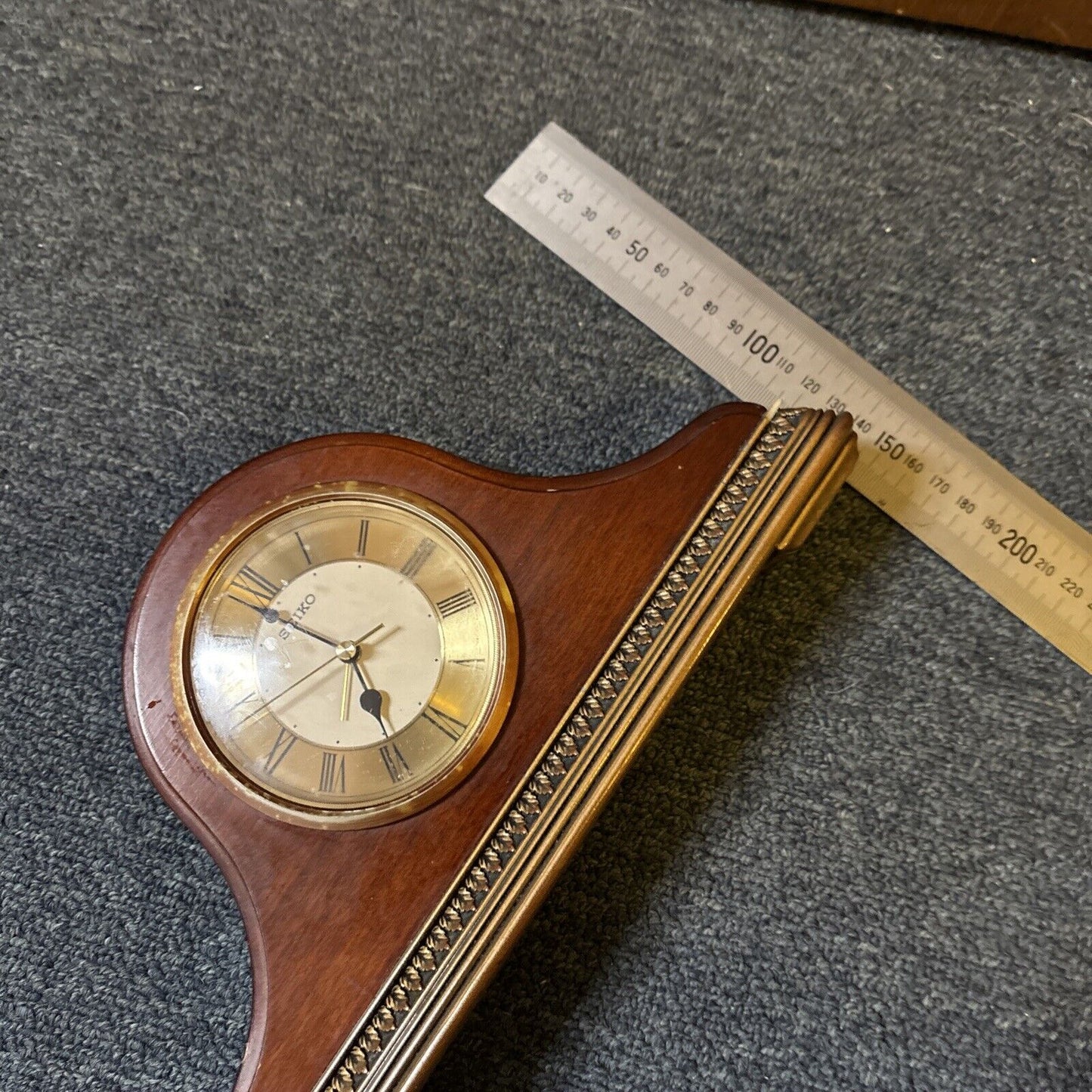 Seiko Table Clock Wood QXE017BL