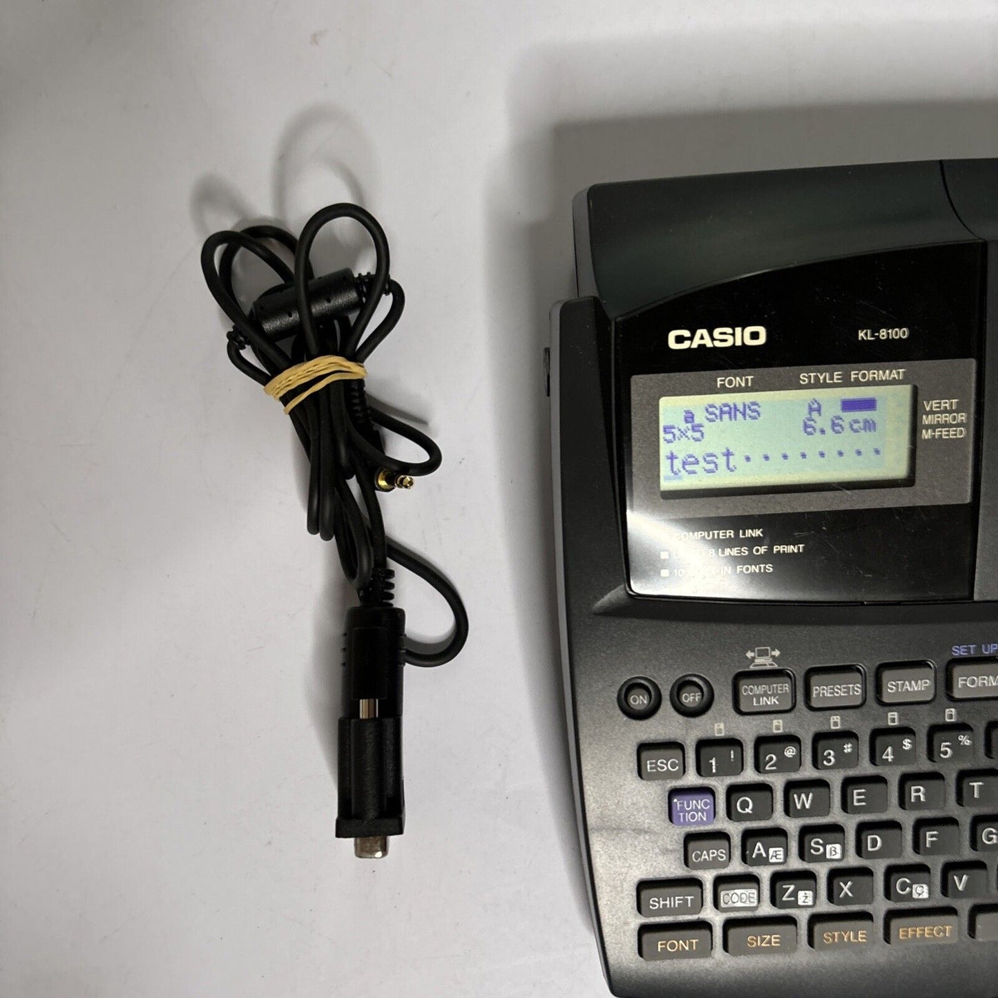 Casio KL-8100 EZ Label Printer Label It! *Missing Battery Lid*