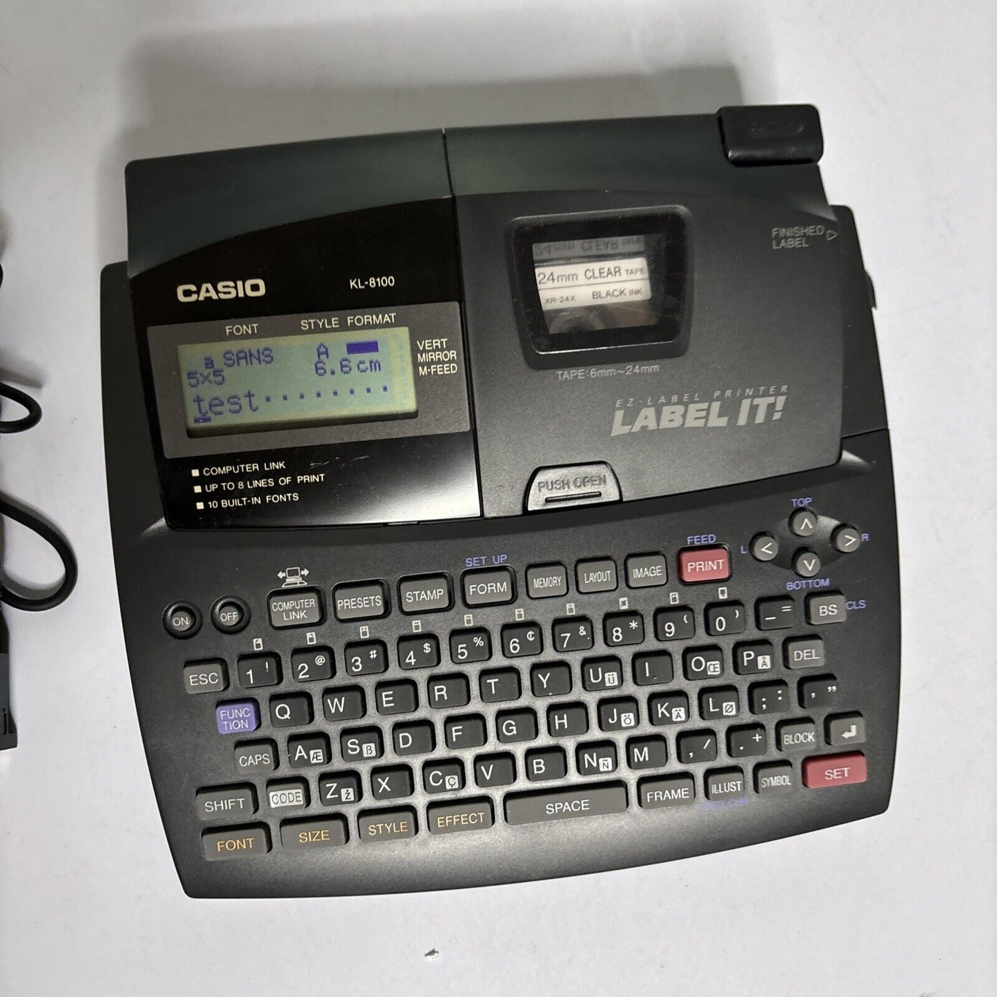 Casio KL-8100 EZ Label Printer Label It! *Missing Battery Lid*