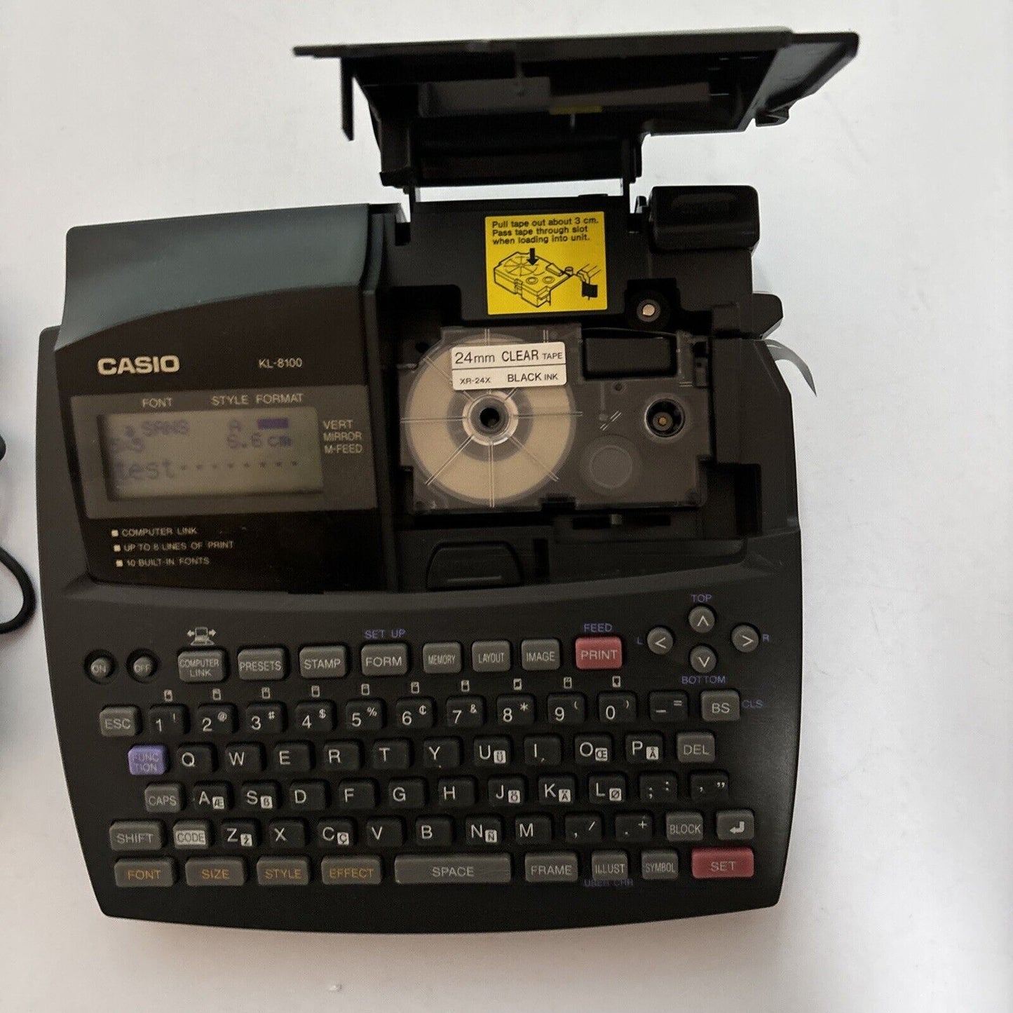 Casio KL-8100 EZ Label Printer Label It! *Missing Battery Lid*