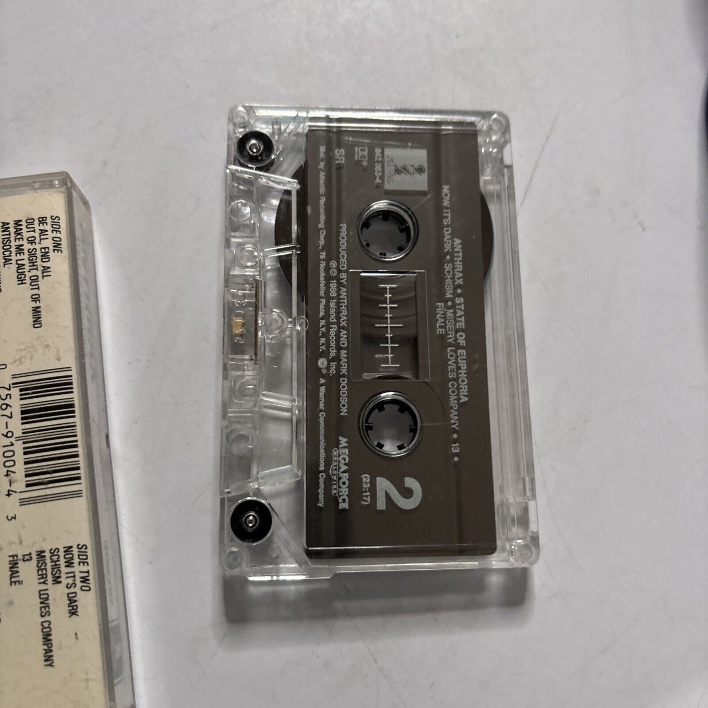Anthrax - State Of Euphoria (Cassette, 1988) 7-91004-4