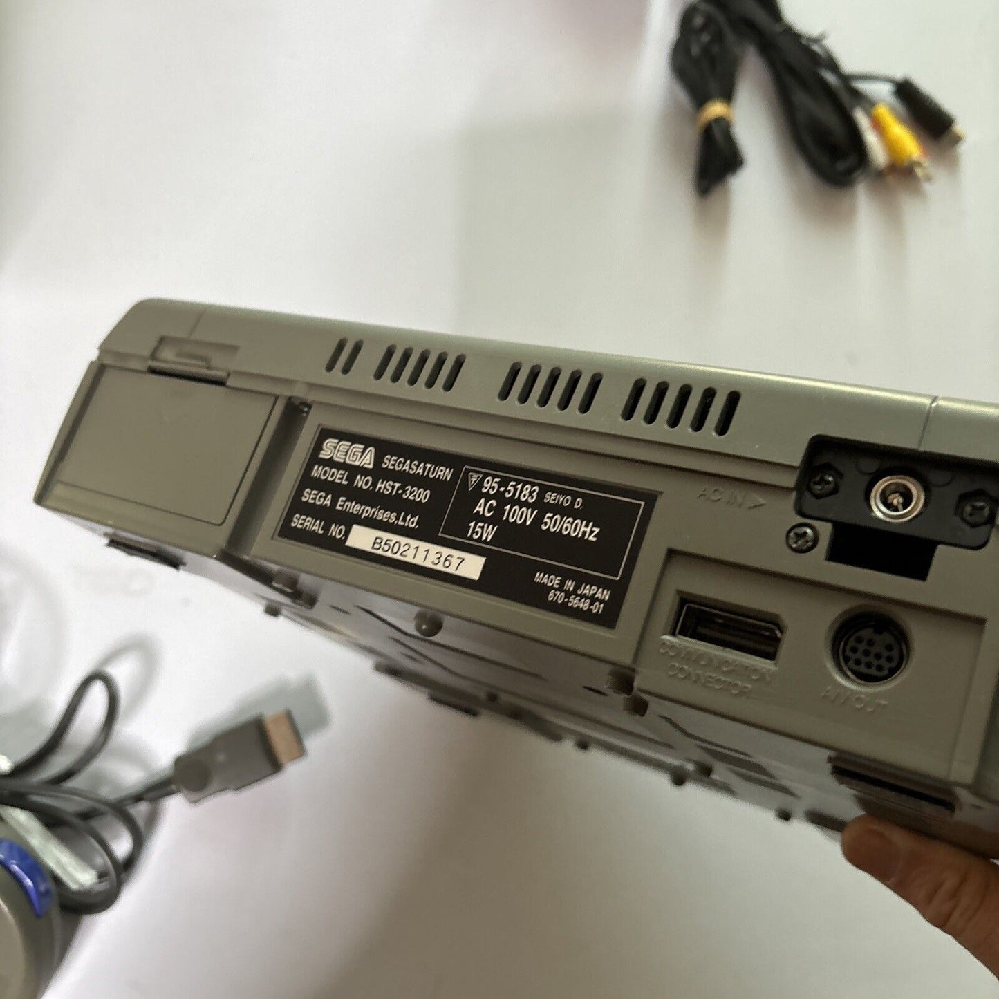 Sega Saturn Console Japan NTSC-J With 1x Controller 100-240V Adapter HST-0005