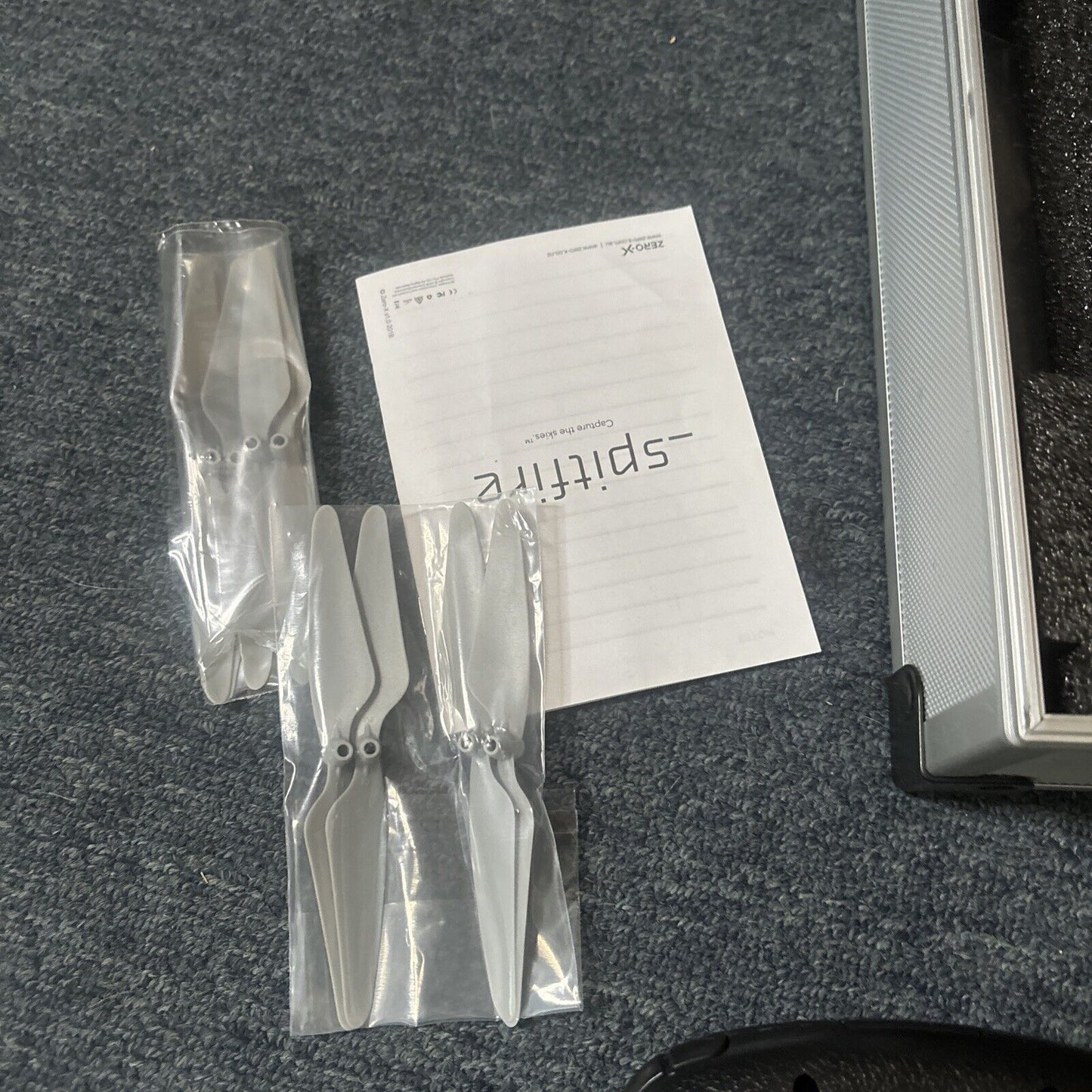 Spitfire Zero-X Drone & Case ZX-SFR *Untested - No Batteries - For Parts Only*