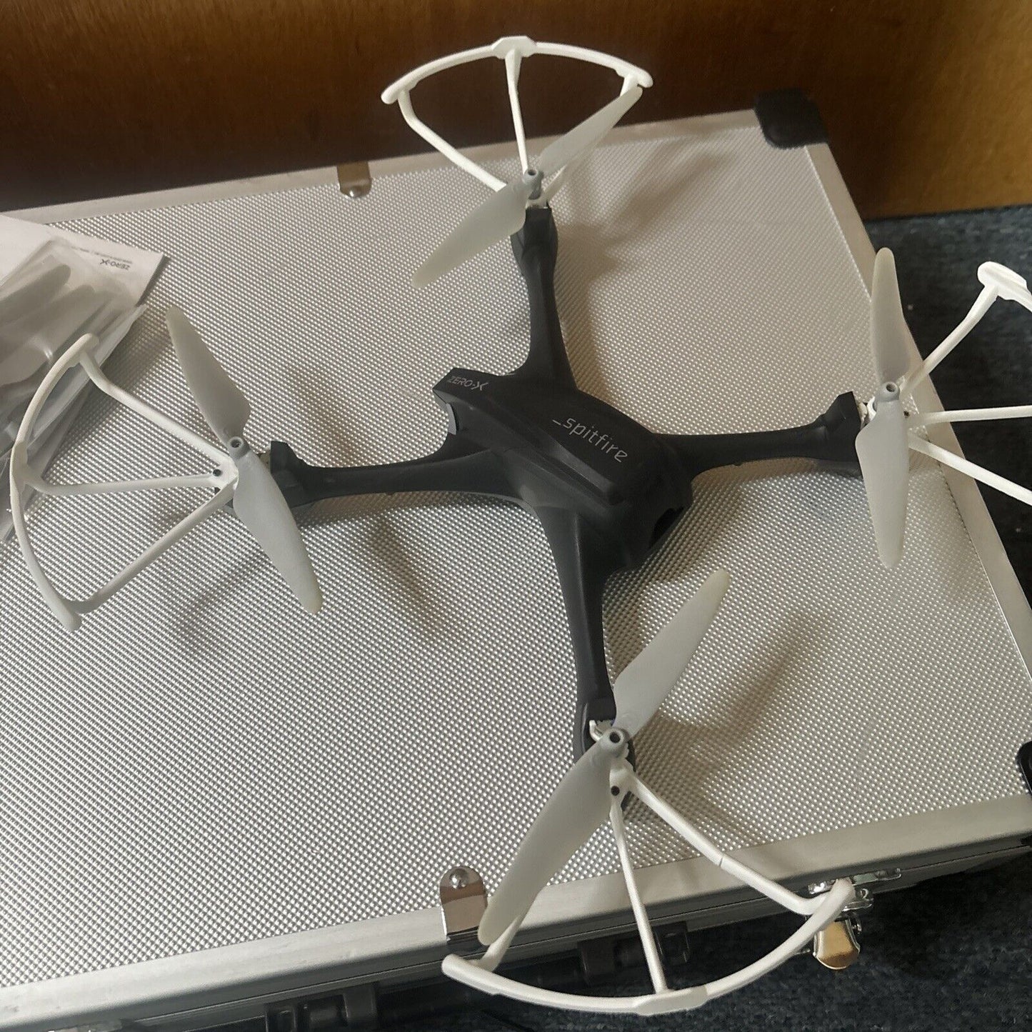 Spitfire Zero-X Drone & Case ZX-SFR *Untested - No Batteries - For Parts Only*