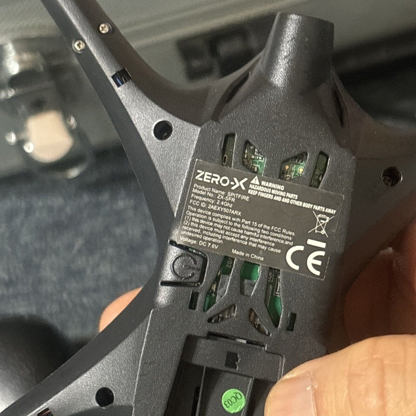 Spitfire Zero-X Drone & Case ZX-SFR *Untested - No Batteries - For Parts Only*