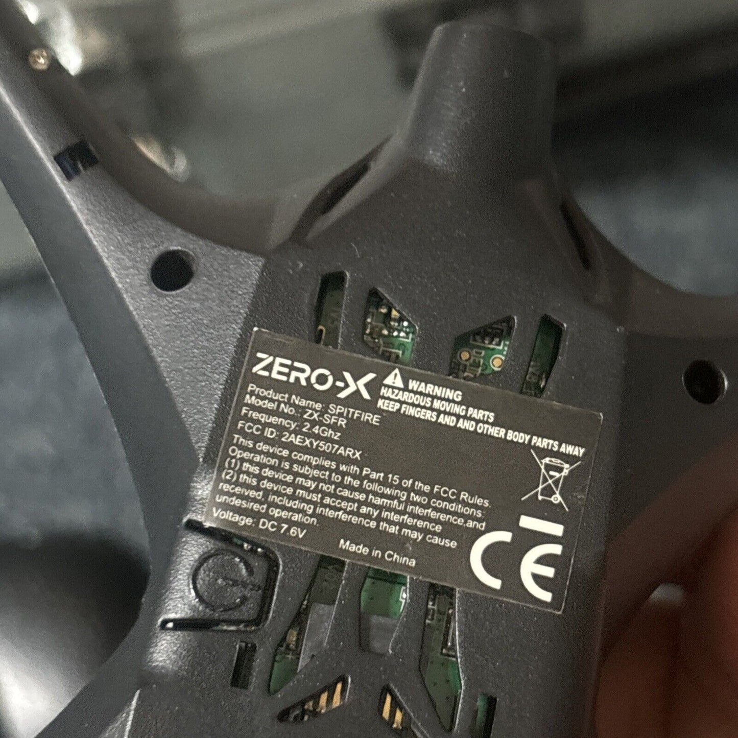 Spitfire Zero-X Drone & Case ZX-SFR *Untested - No Batteries - For Parts Only*