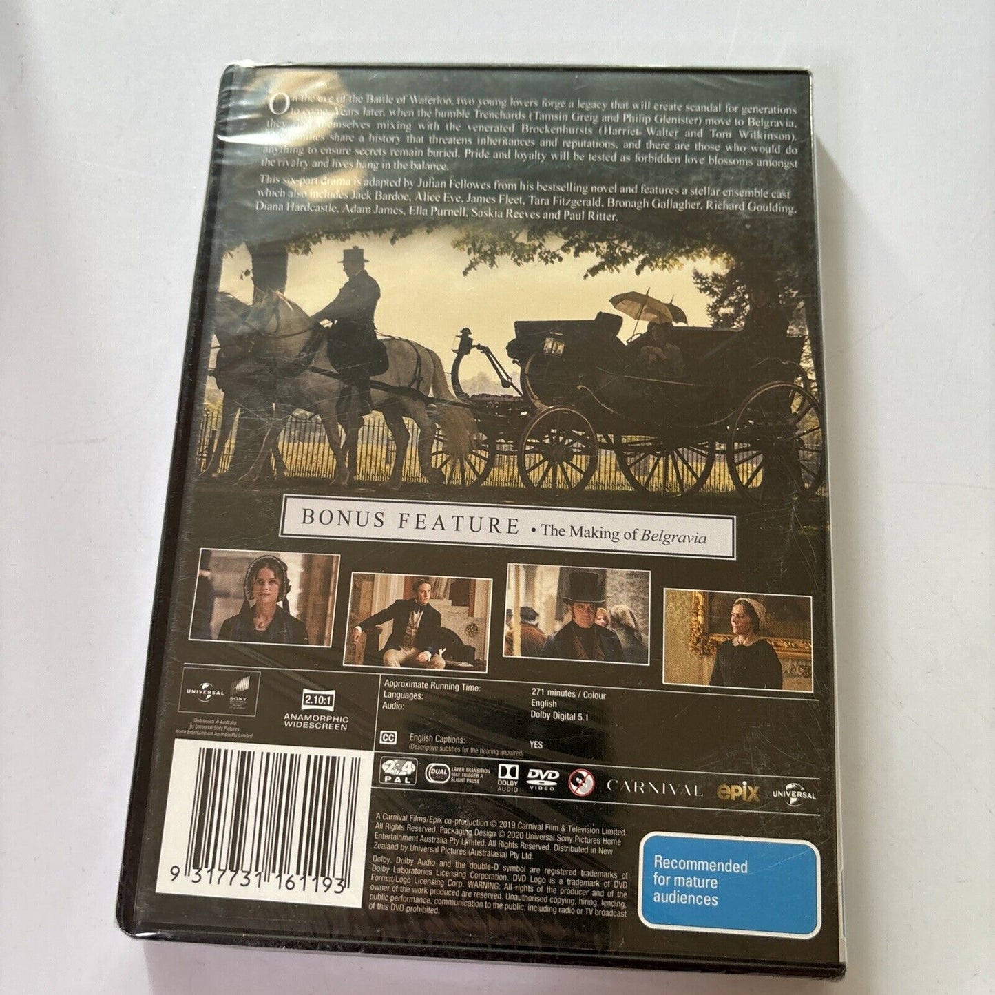 Belgravia : Season 1 (DVD, 2020) Tom Wilkinson Region 4 &2 *New Sealed*