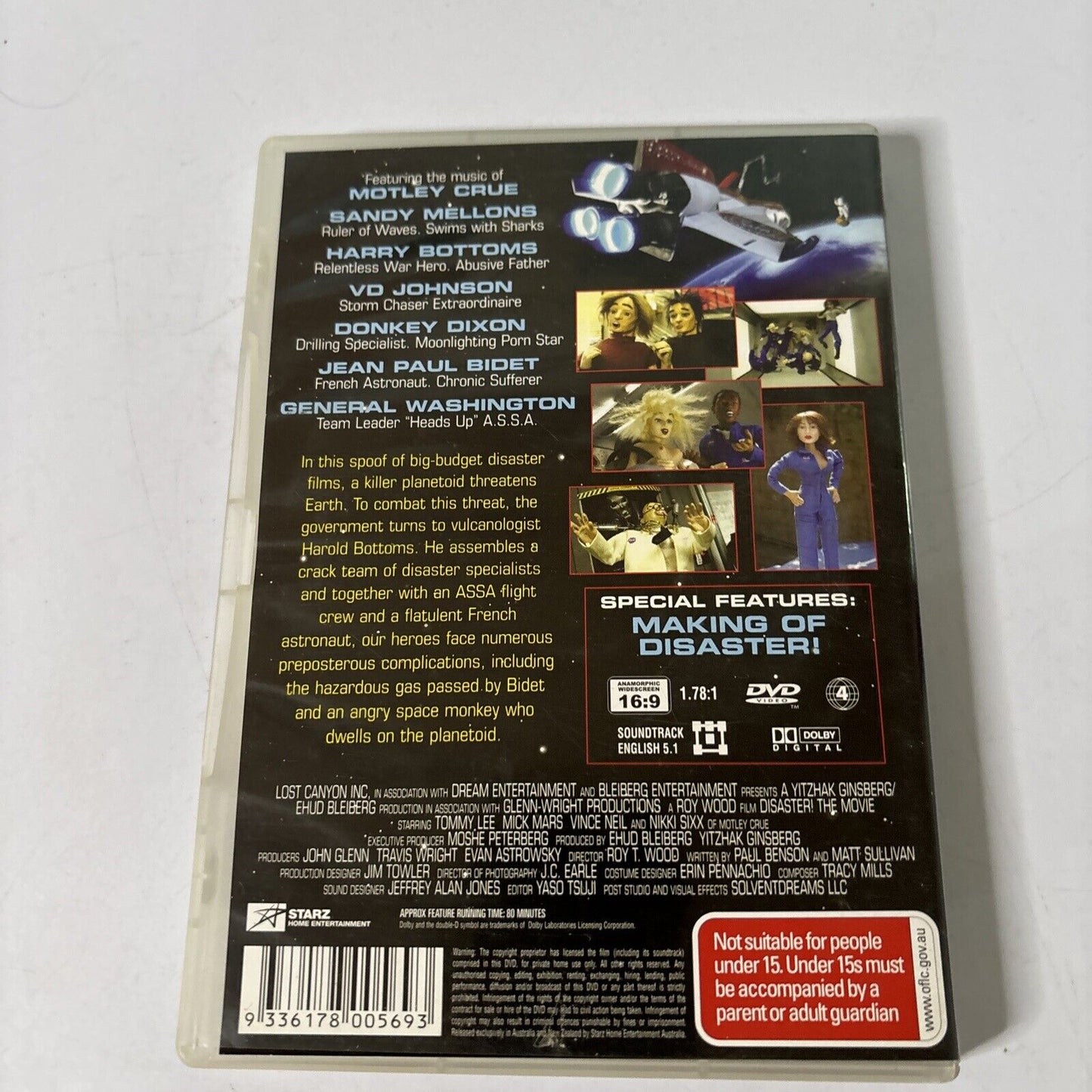 Disaster! (DVD, 2005) Motley Crue, Sandy Mellons Region 4