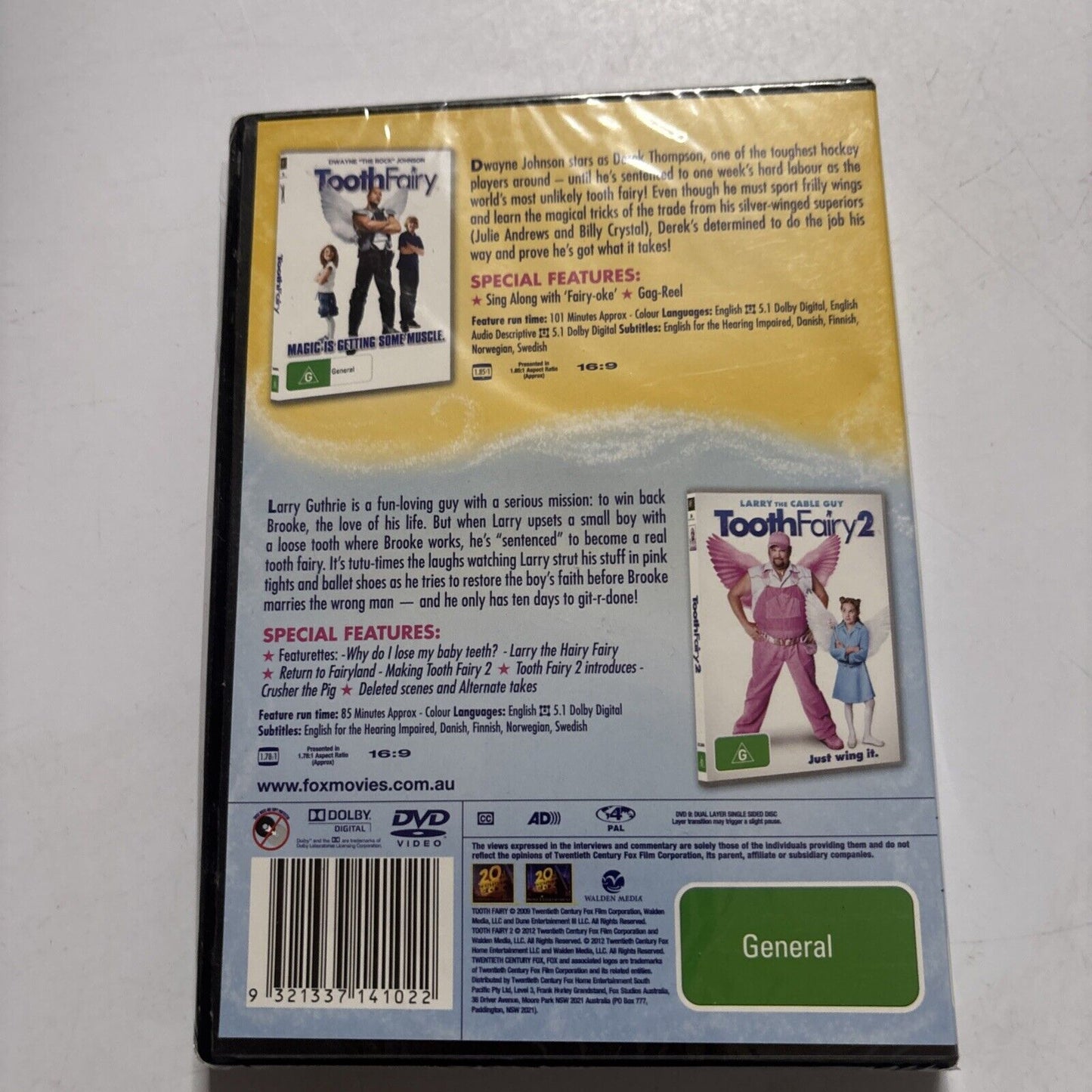 Tooth Fairy / Tooth Fairy 2 (DVD, 2012) Dwayne Johnson Region 4 *New Sealed*