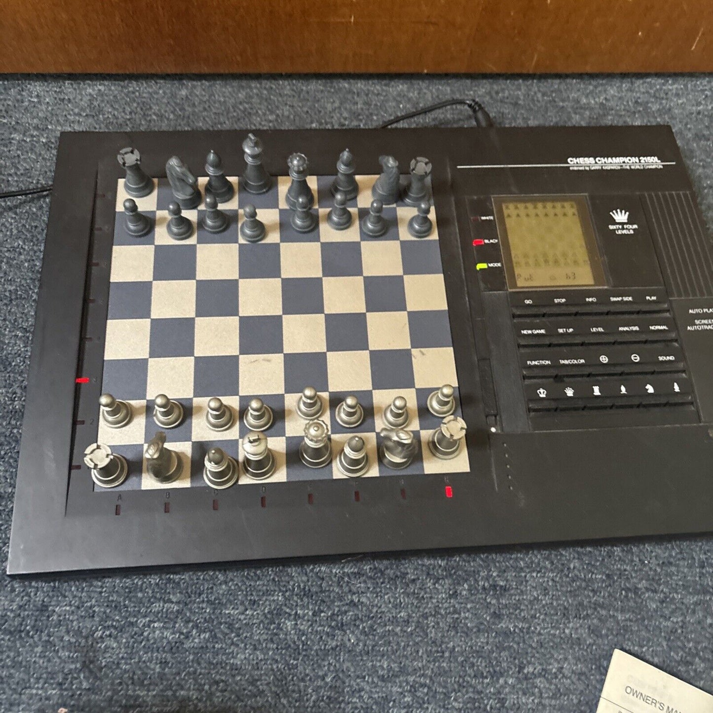 Garry Kasparov RadioShack Chess Champion Electronic Chess Board 2150L