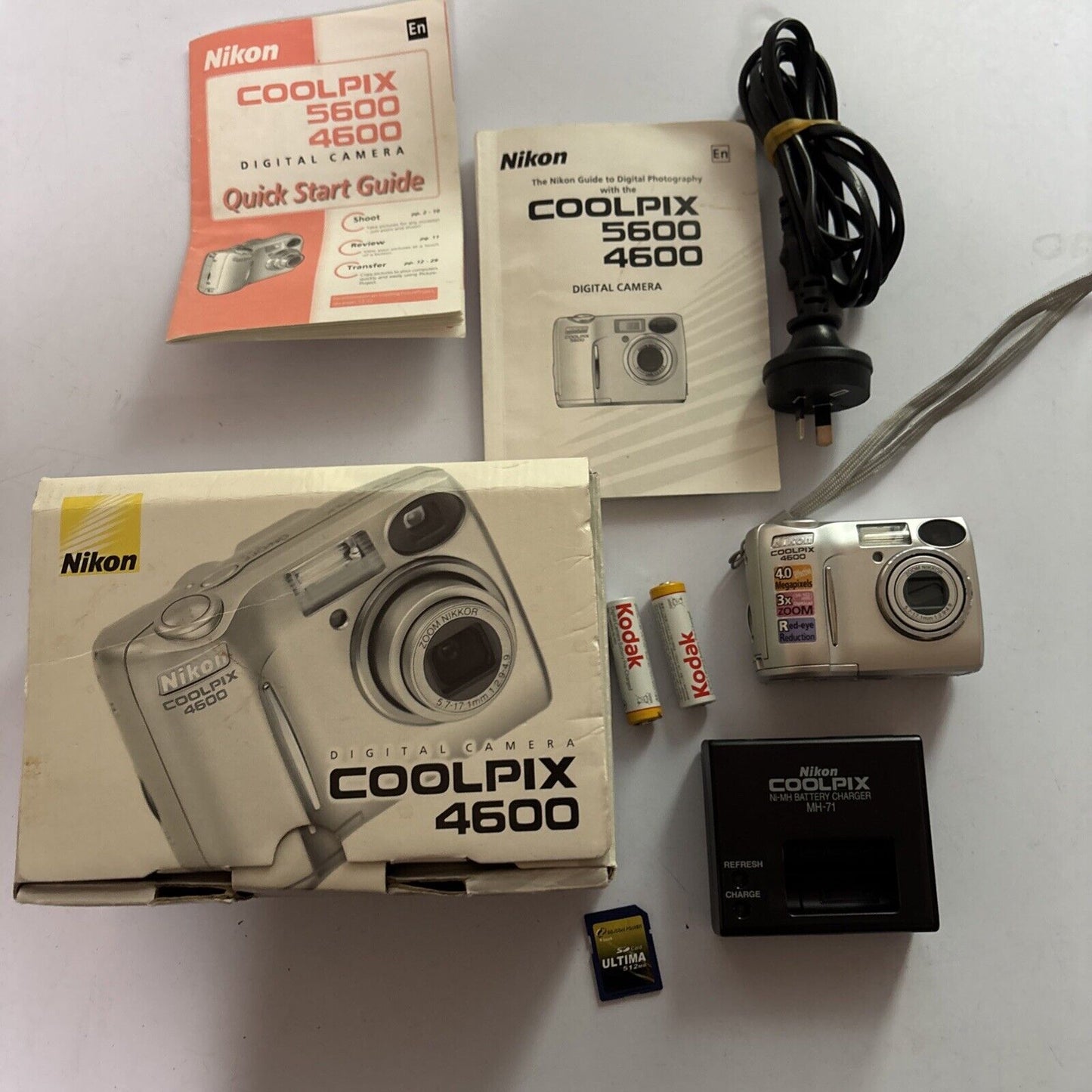 Nikon Coolpix 4600 Digital Camera With Battery & Charger 512mb SD Card 4.0MP
