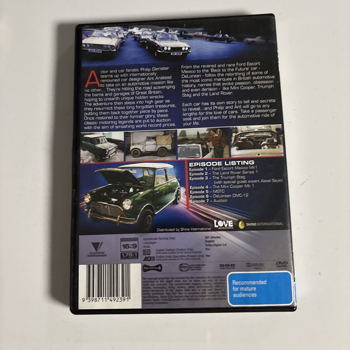 For the Love of Cars (DVD, 2013, 2-Disc) Philip Glenister Region 4
