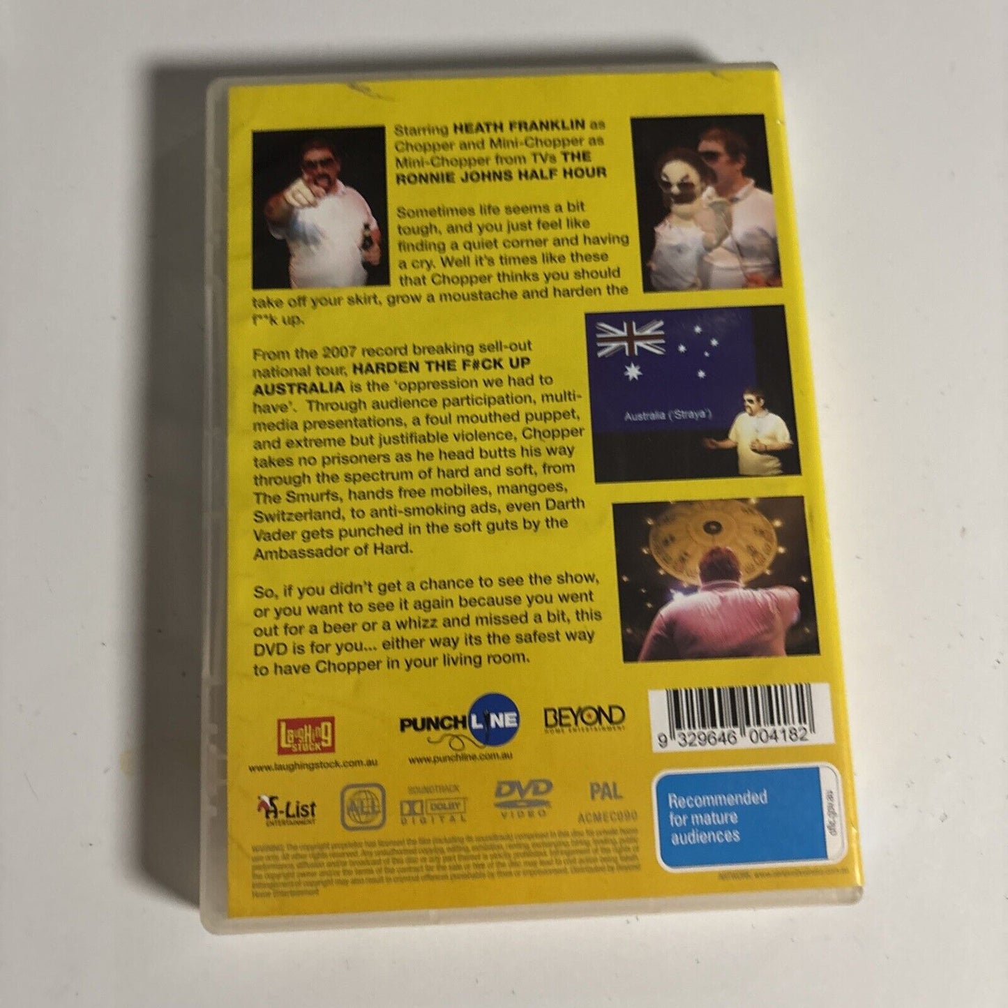Heath Franklin's Chopper: Harden the F*Ck Up Australia (DVD, 2008) All Regions