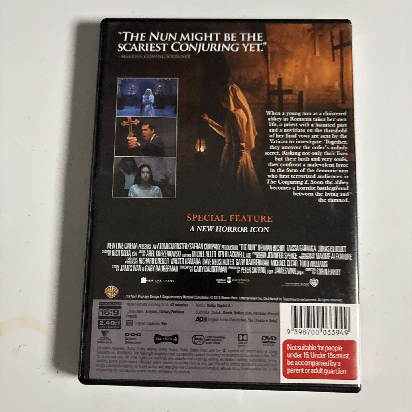 The Nun (DVD, 2018) Taissa Farmiga, Demián Bichir Region 4