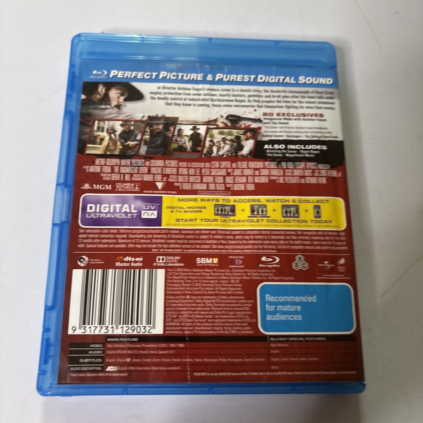 The Magnificent Seven (Blu-ray, 2016) Denzel Washington, Chris Pratt All Regions