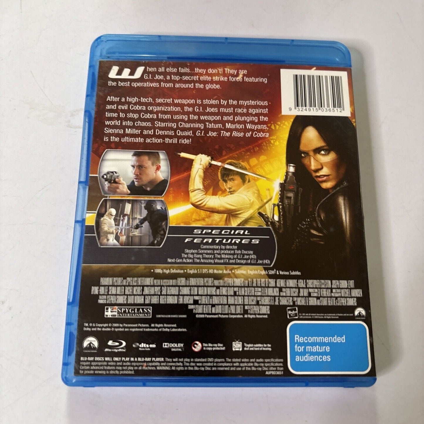 G.I. Joe - The Rise of Cobra (Blu-ray, 2009) Channing Tatum Region B