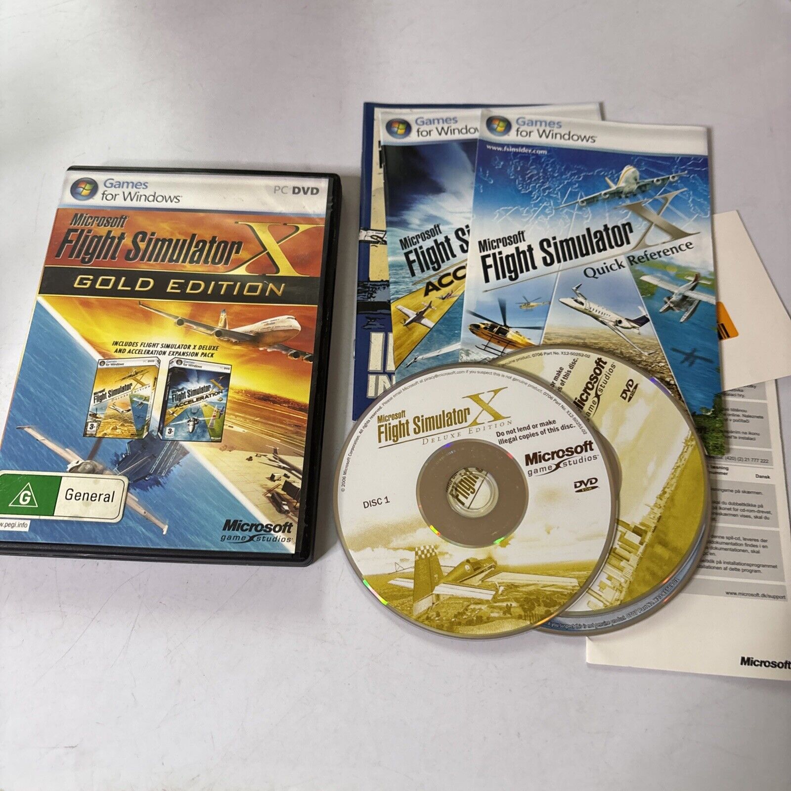 Microsoft Flight Simulator X Gold Edition PC DVDROM Game 2008 Retro Unit