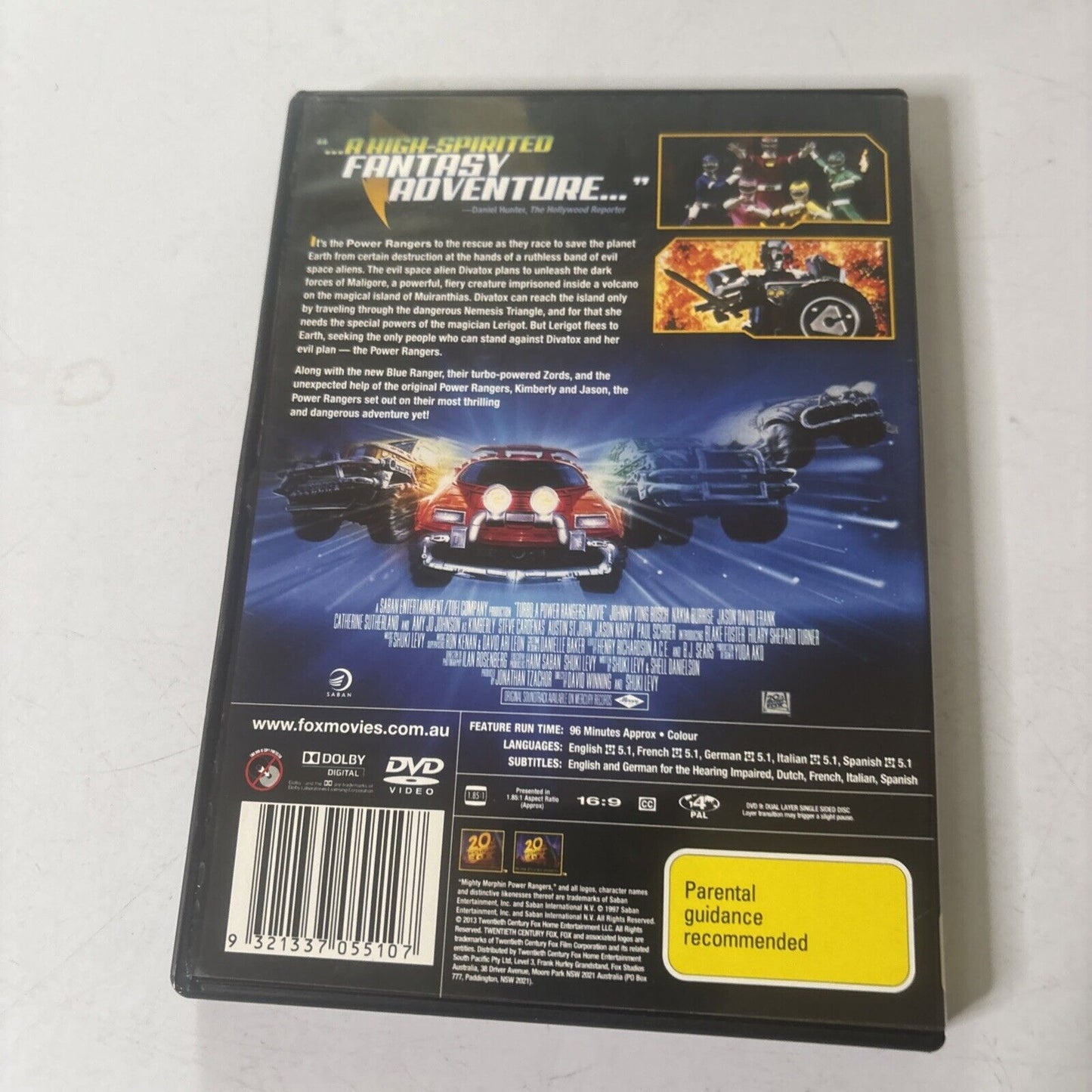A Power Rangers Movie - Turbo (DVD, 1997) NEW Region 4