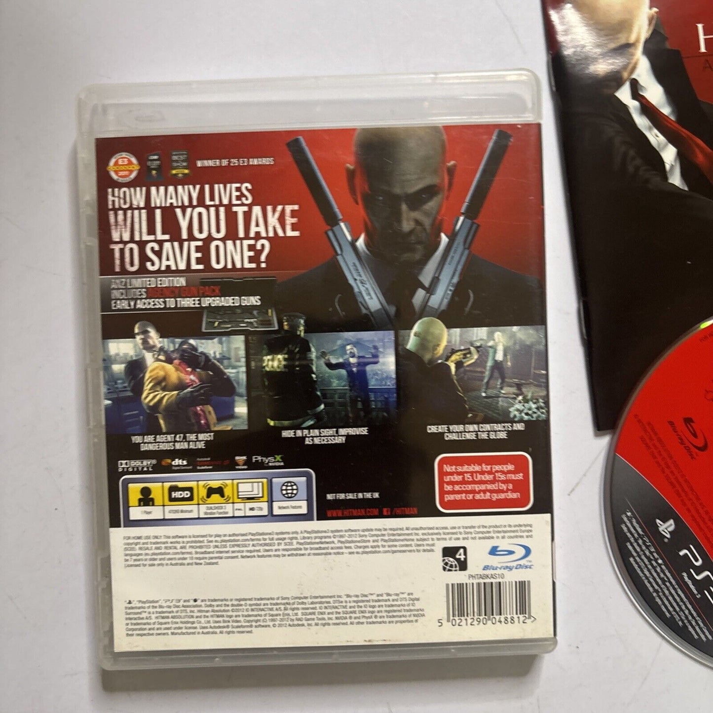Hitman: Absolution (ANZ Limited Edition) (Sony PlayStation 3 PS3) Game w/ Manual