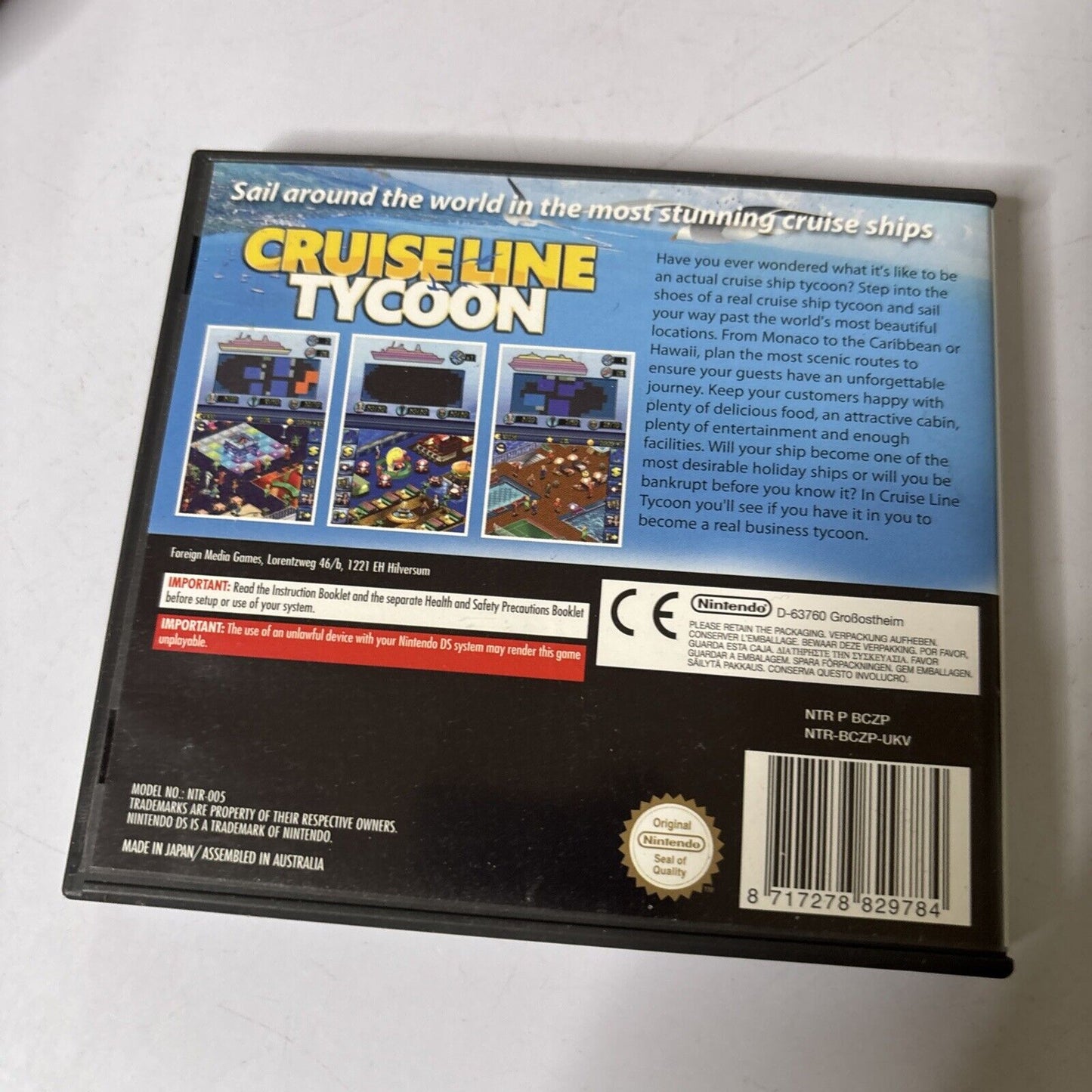 Cruise Line Tycoon - Nintendo DS Manual