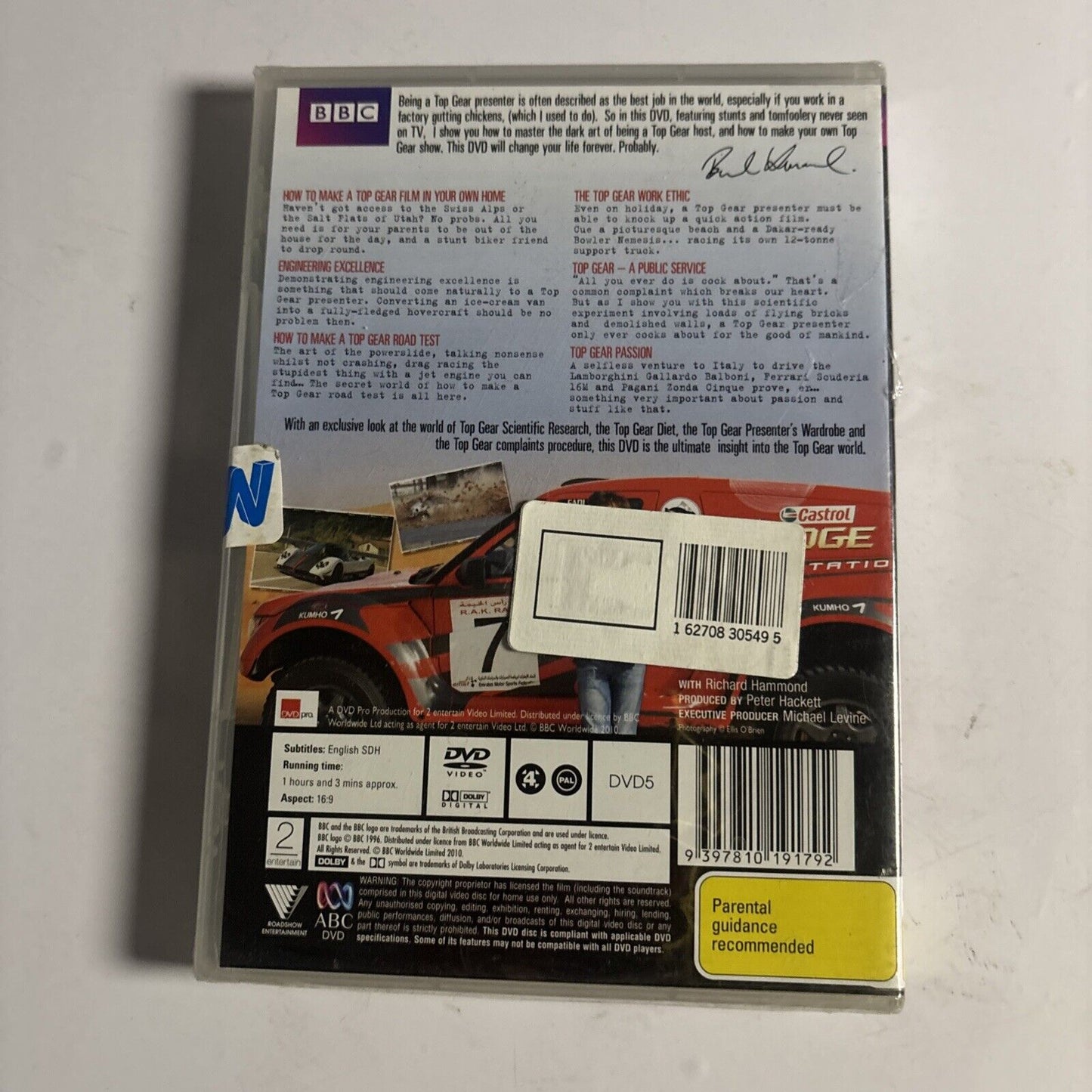 Top Gear - Richard Hammond's Uncovered (DVD, 2009) Region 4 *New Sealed*