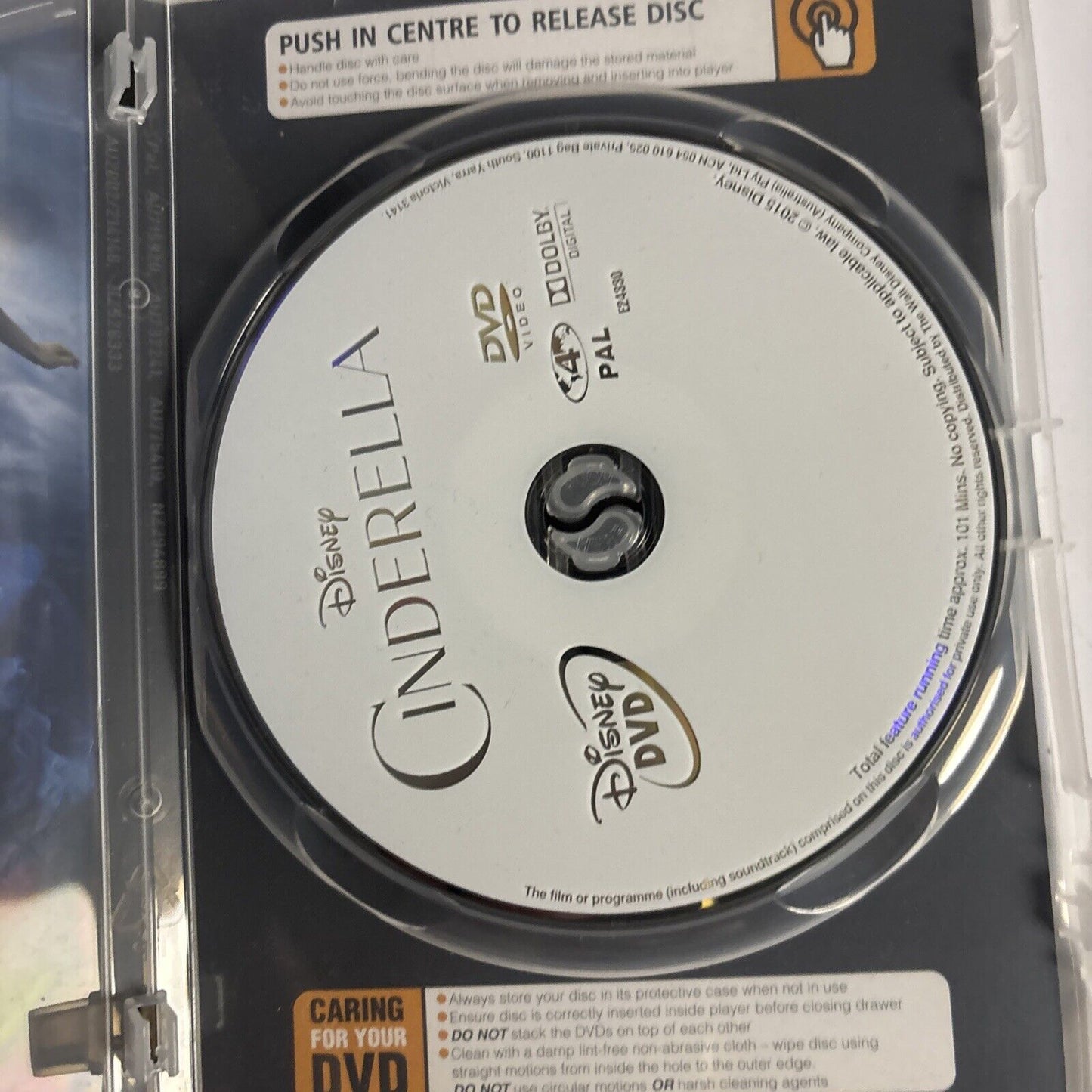 Disney Cinderella (DVD, 2015) Cate Blanchett, Lily James Region 4