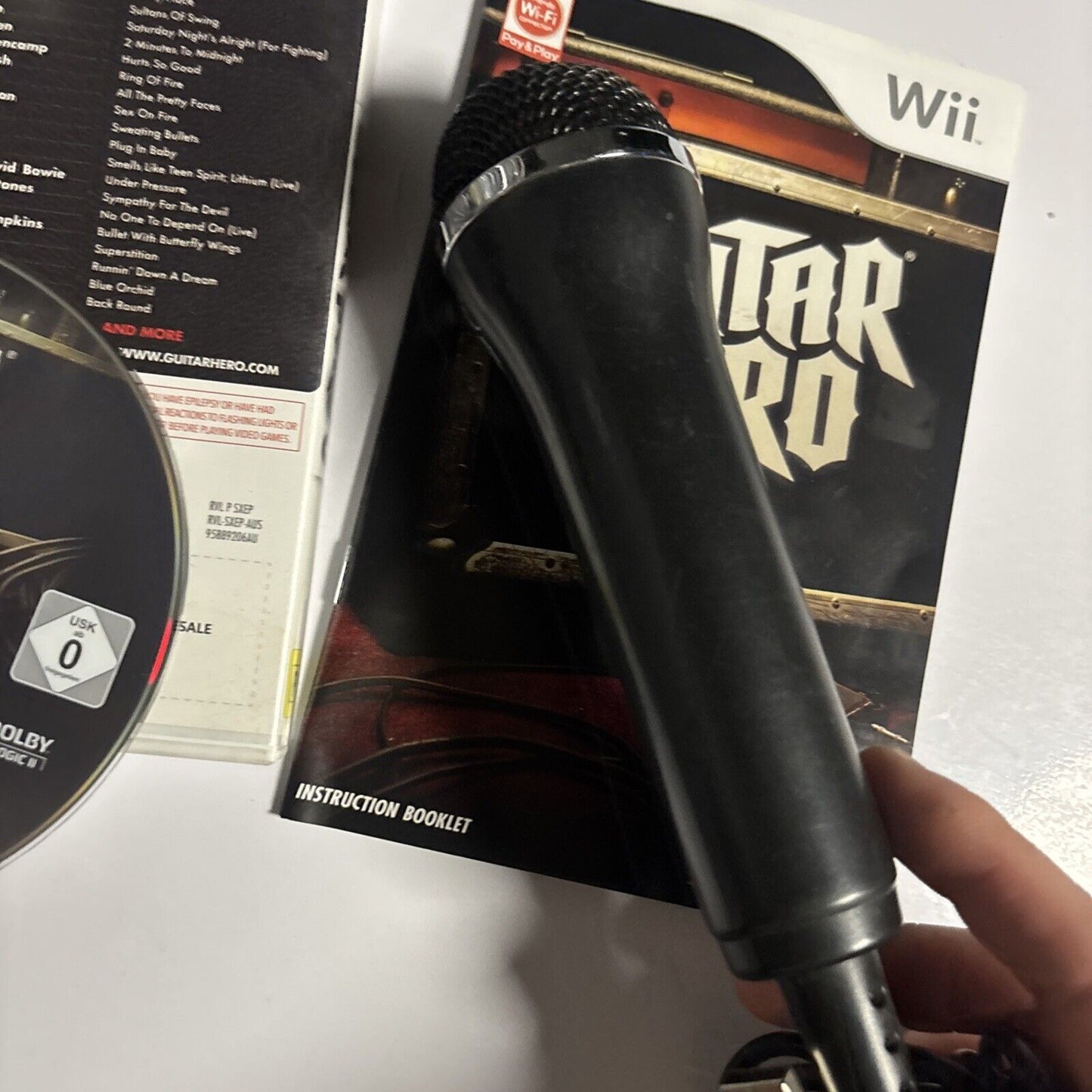 Guitar Hero 5 Nintendo Wii PAL Manual & Guitar Hero Microphone USB