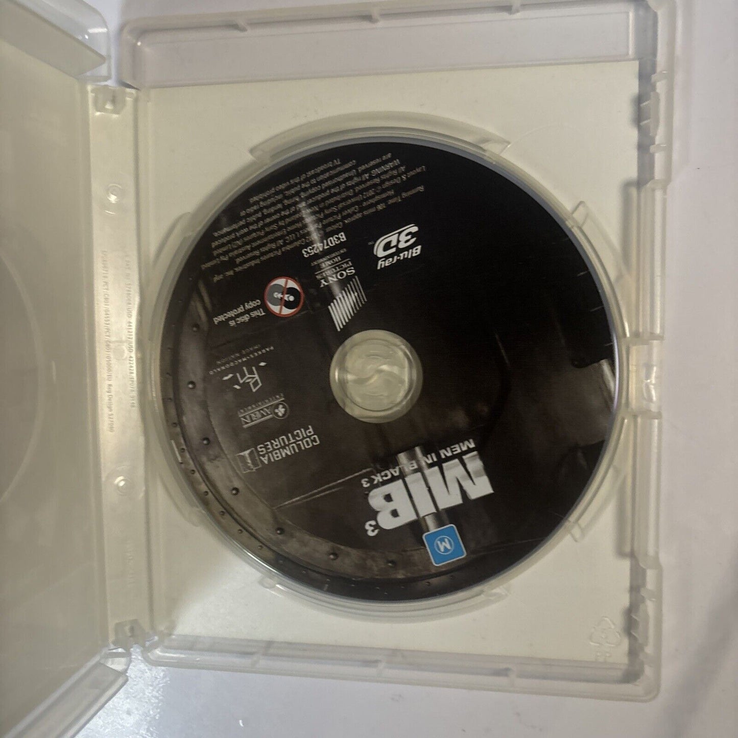 Men in Black 3 3D (Blu-ray 3D, 2012) Will Smith, Tommy Lee Jones Region B &C